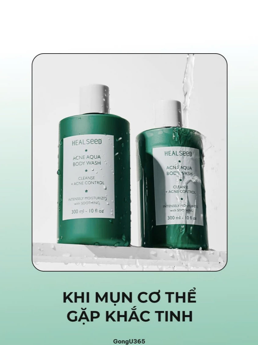 HEALSEED ACNE AQUA BODY WASH - Sữa Tắm Giảm Mụn Cơ Thể & Làm Sạch Sâu – Salicylic Acid & 7HA – 300ml - [HS008]_thumbnail_4