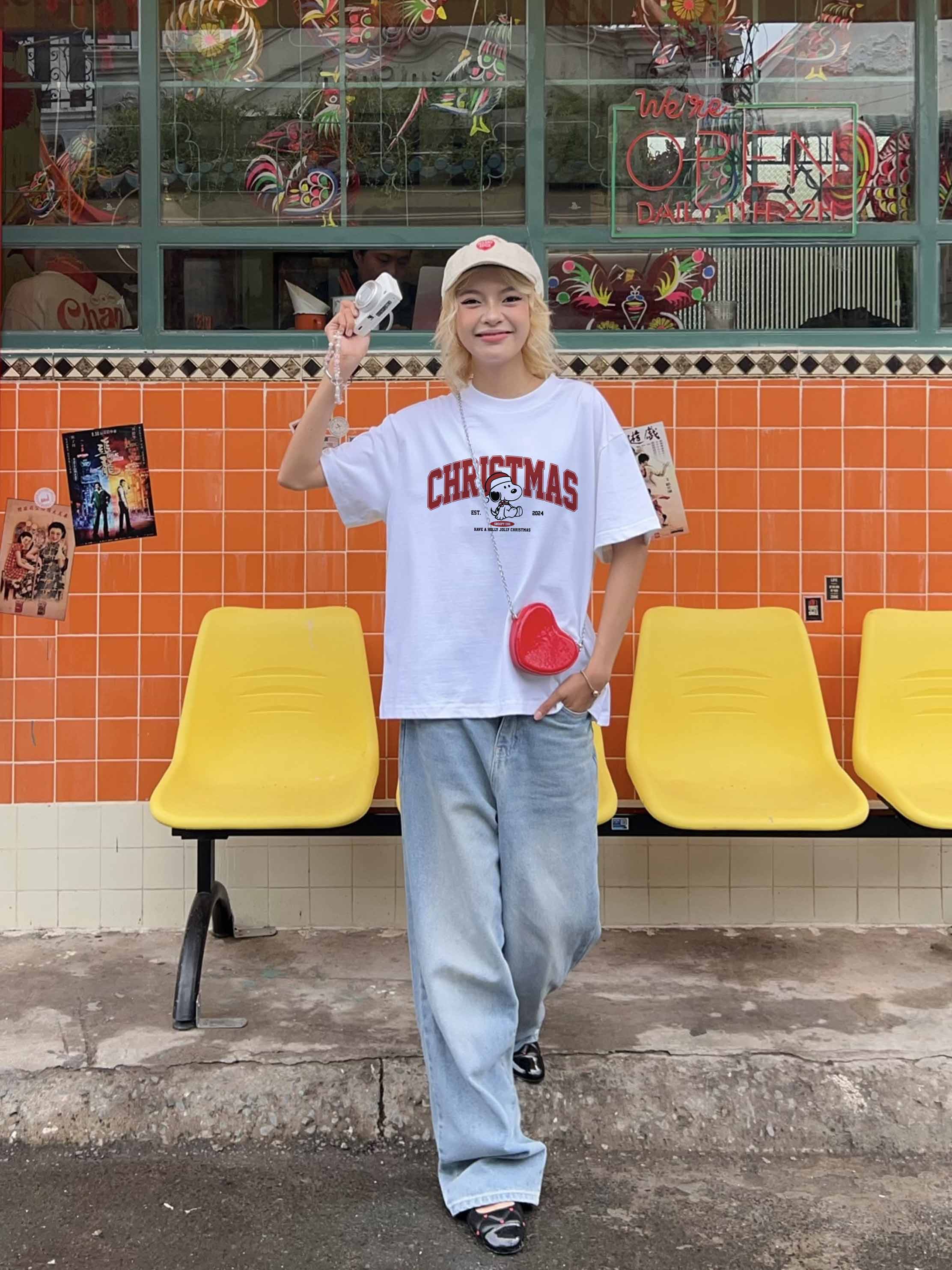 Áo thun boxy giáng sinh noel local brand chất vải cotton 2C 250GSM đứng form AXD1716 Miucho in mix_thumbnail_4