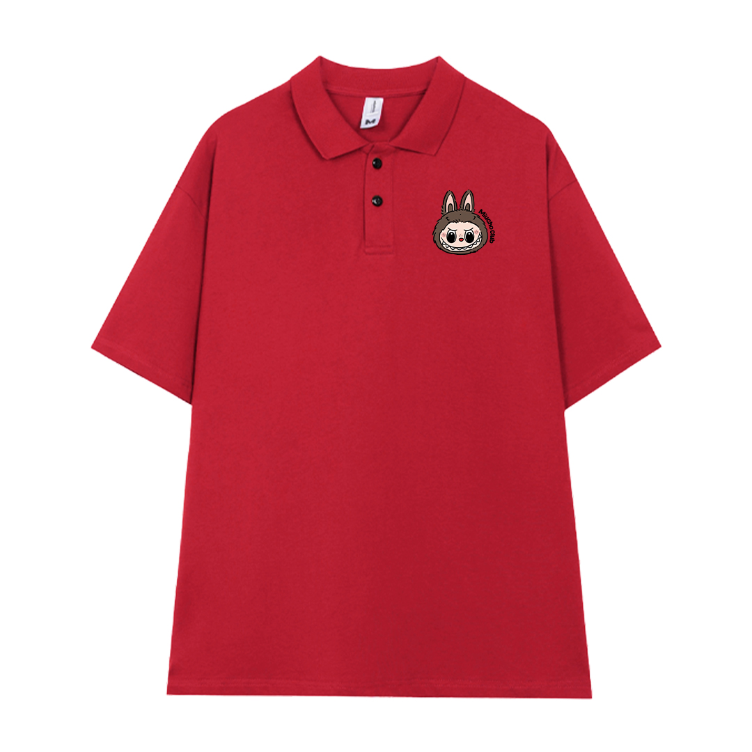 Áo polo labubu form rộng unisex PLD1399 Miucho tay ngắn vải cotton co giản cổ trụ in basic_thumbnail_9