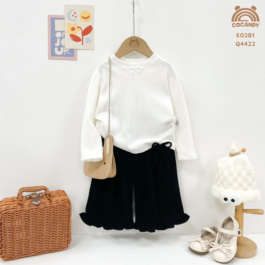 Quần dài nhung ĐEN gấu bèo túi nơ_thumbnail_3