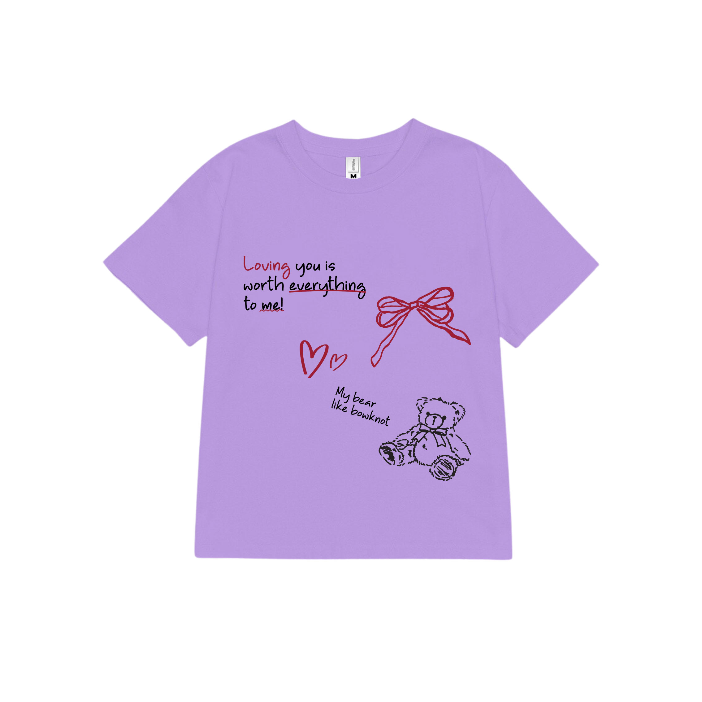 Áo thun baby tee nơ nhỏ xinh form ôm xinh xắn ABD1170 Miucho tay ngắn Cổ tròn hotrend in mix_thumbnail_20