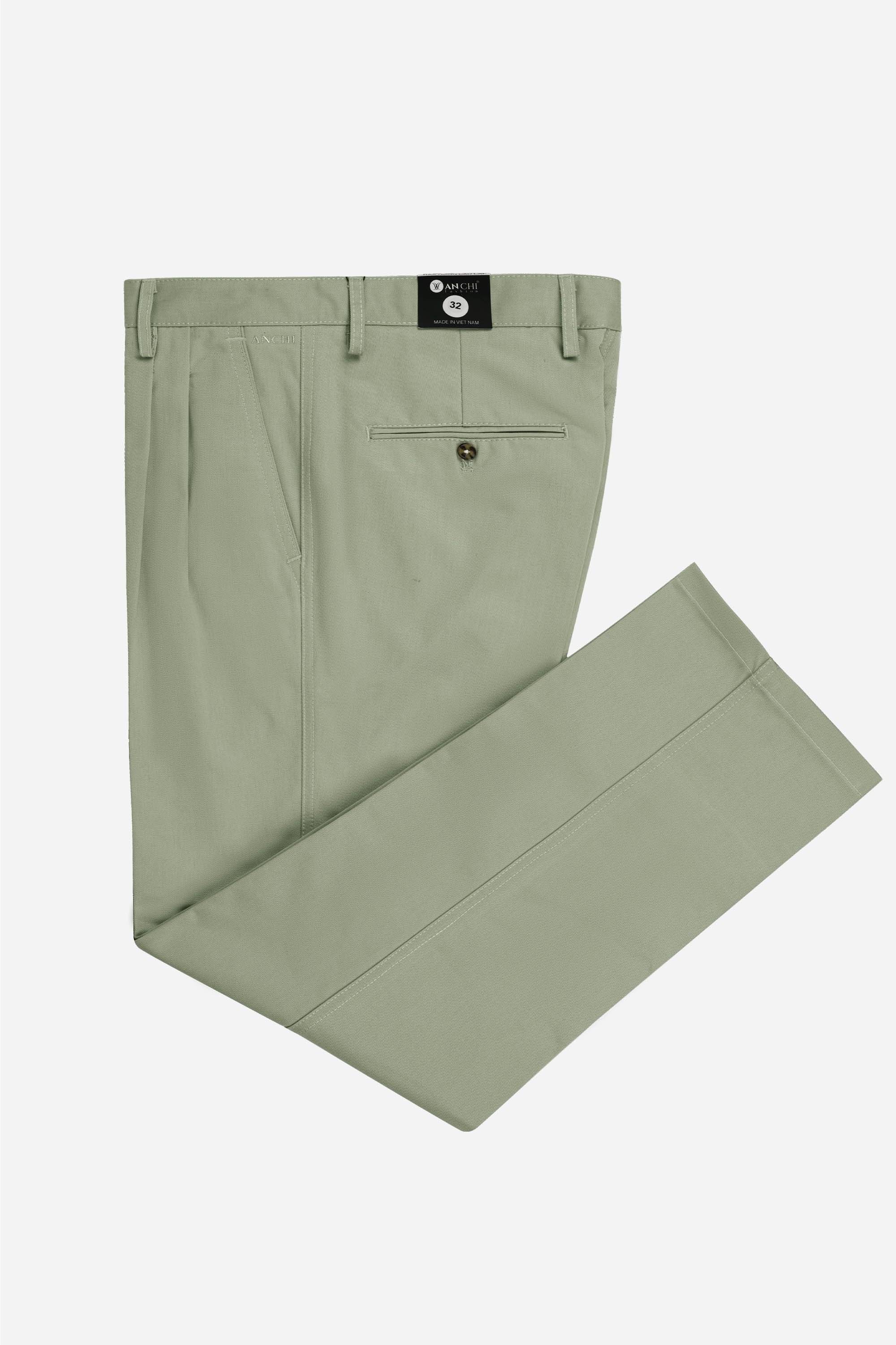 Quần Kaki Thô 2 Li Nam Trung Niên ANCHI Phom Suông Ống Rộng Màu Vỏ Đỗ