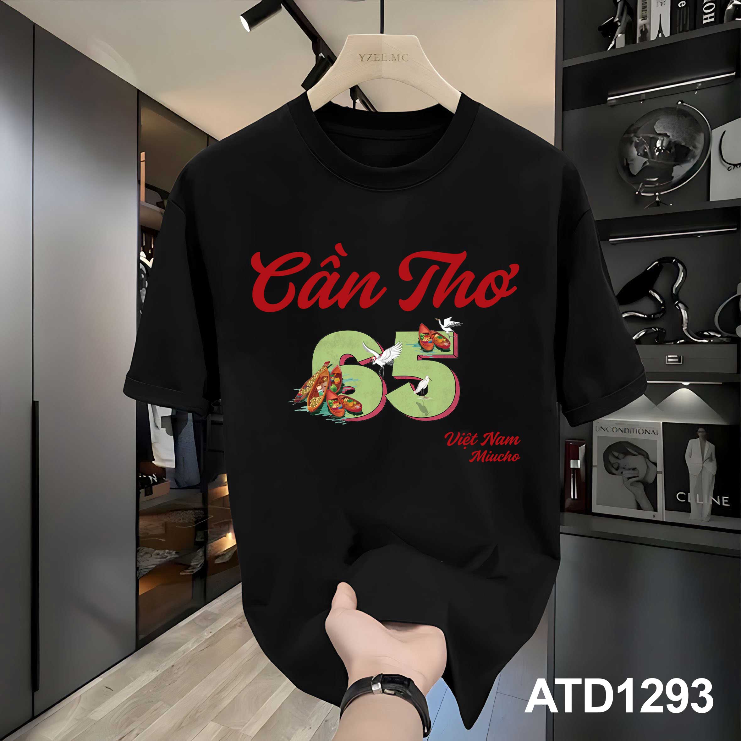 Áo thun nam du lịch Cần Thơ ATD1293 Miucho Iconic vải cotton thoáng mát in mix_thumbnail_9