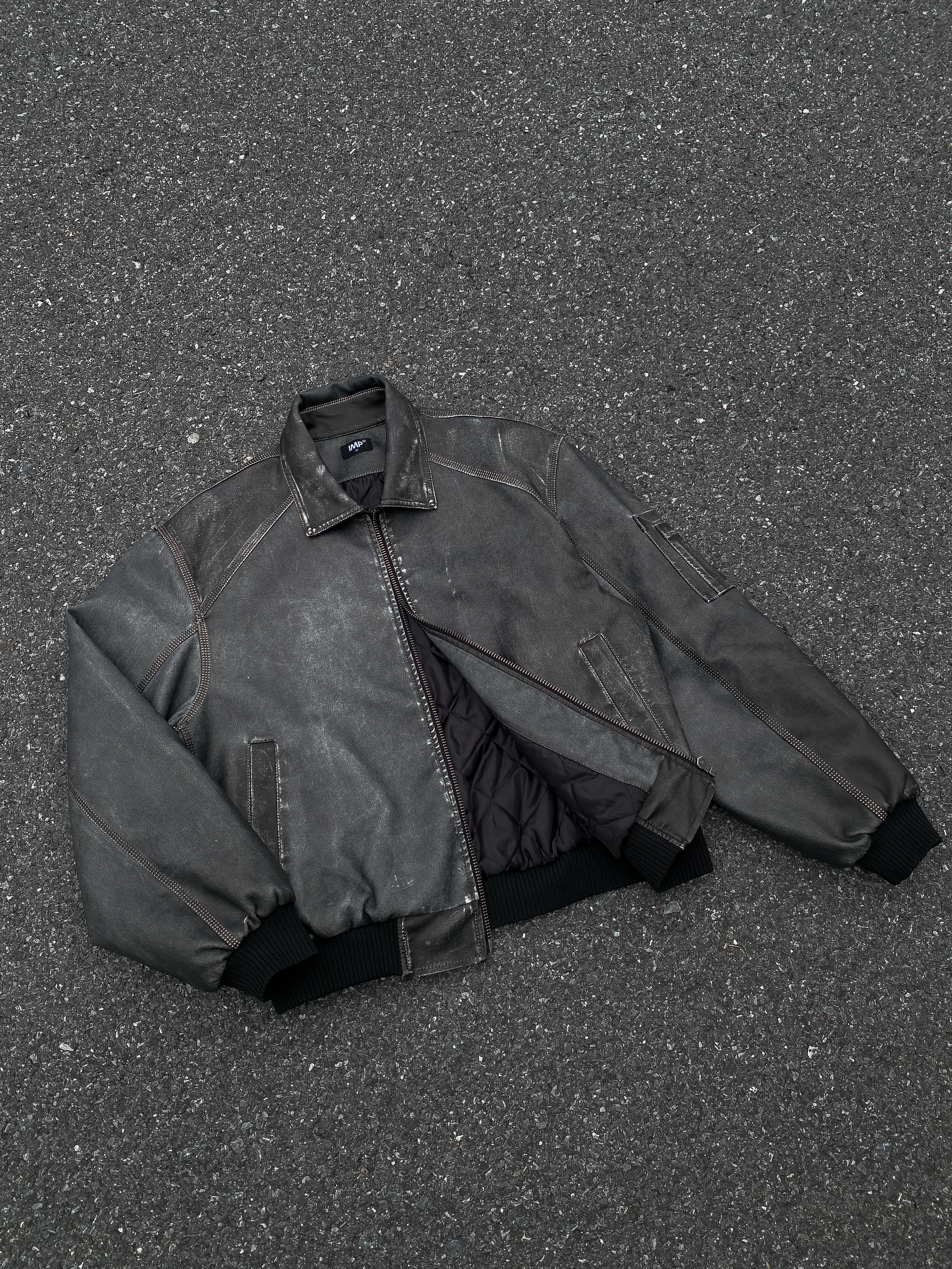 IMP - 005 Jacket - Áo khoác da vỡ Cracked Leather Jacket phong cách bụi bặm trẻ trung IMPERFECT_thumbnail_7