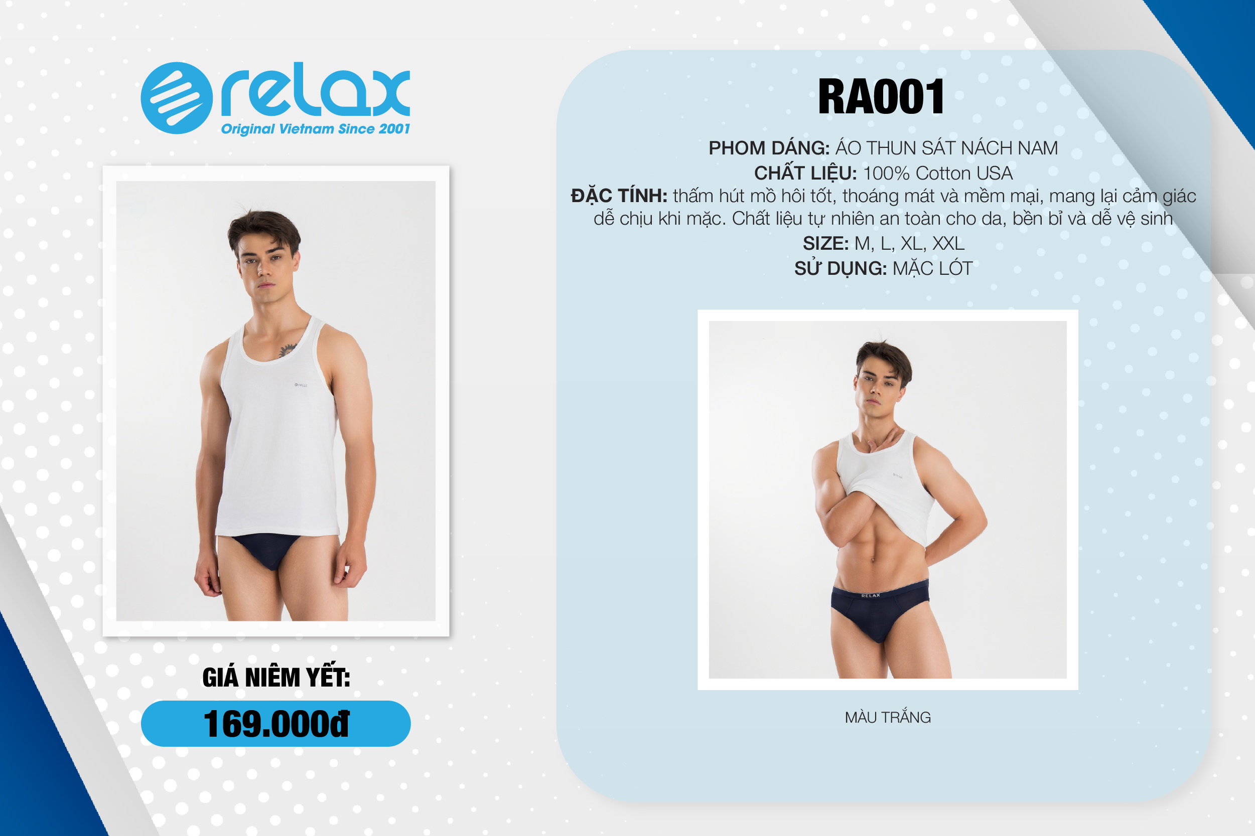 ÁO LÓT NAM RELAX RA001