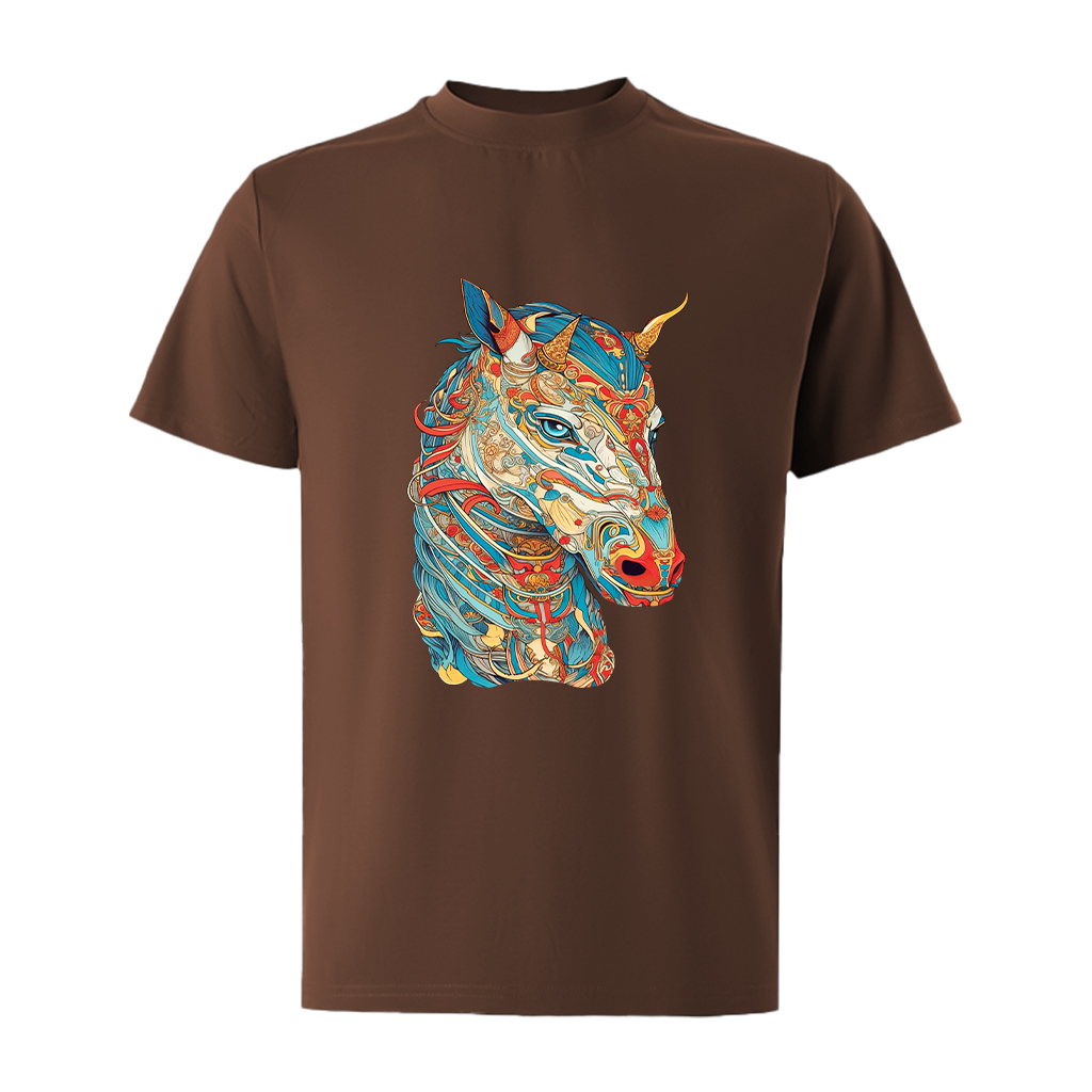 Áo thun nam form rộng 12 con giáp tuổi Ngọ ATD483 Miucho Iconic cotton cổ tròn in graphic_thumbnail_17