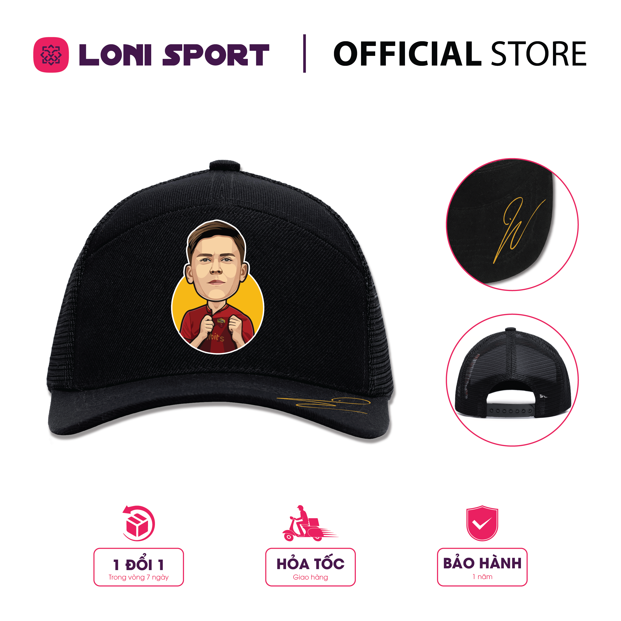 Nón lưỡi trai phối lưới - đen_thumbnail_7