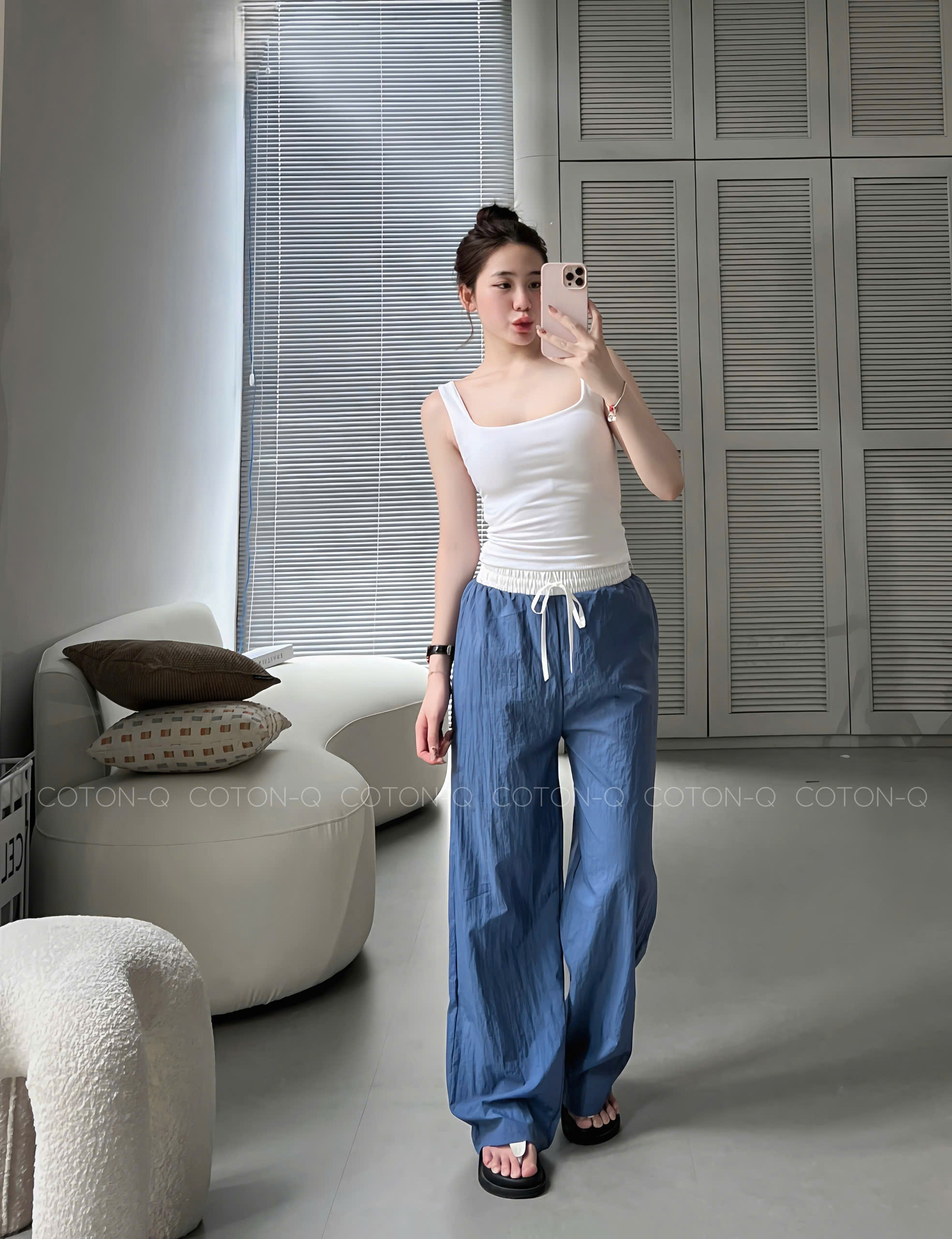 Quần suông phối cạp thun 2M ( XANH NHẠT )_thumbnail_13