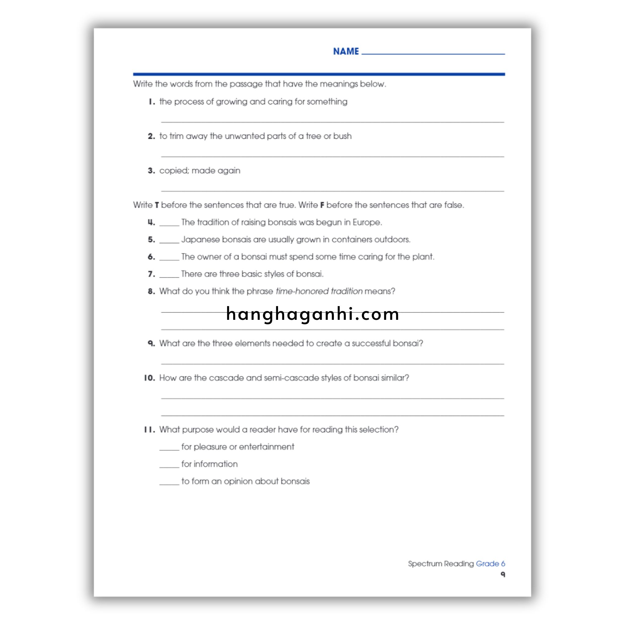 Sách Spectrum Reading Workbook Grade 6_thumbnail_5