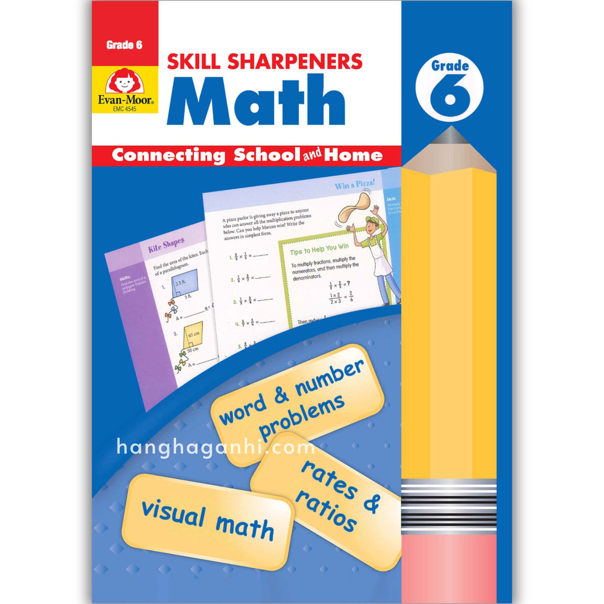 Skill Sharpeners Math Grade 6, Sách Toán Mỹ Evan Moor cho học sinh lớp 6