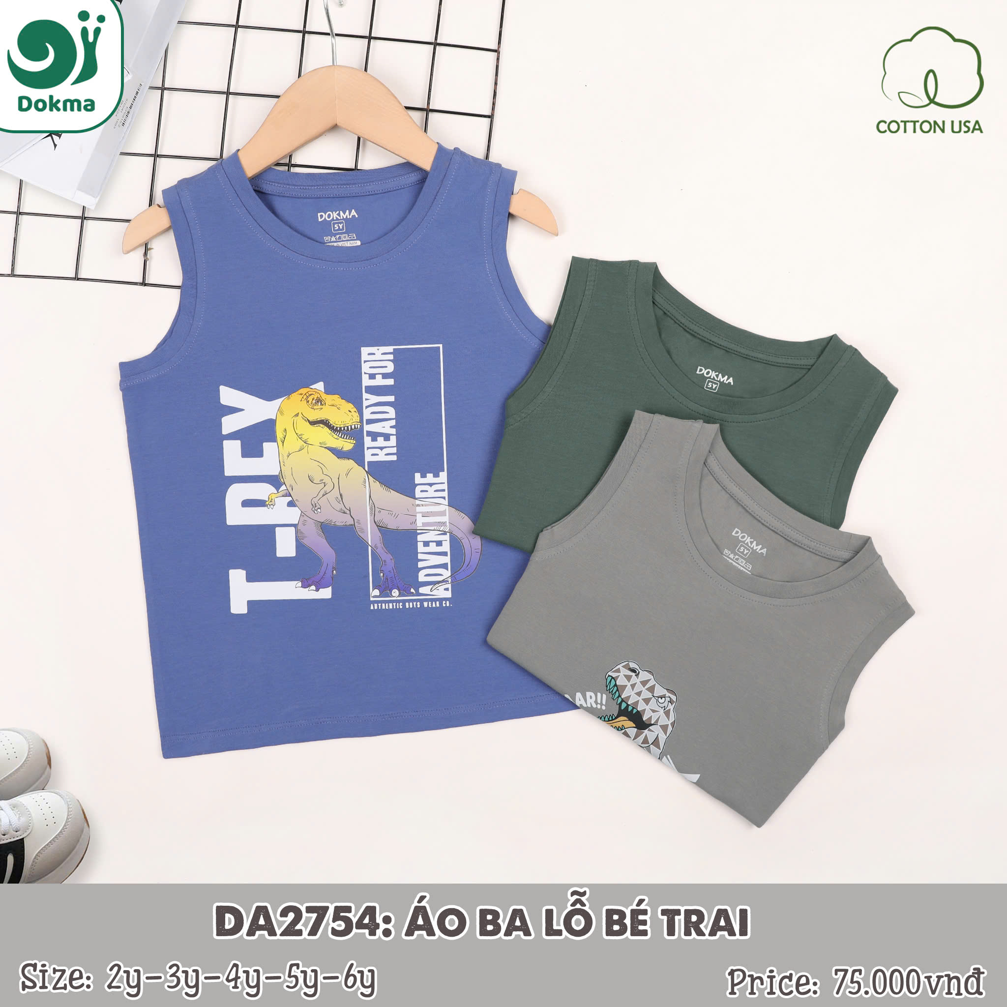 Áo ba lỗ bé trai Da2754