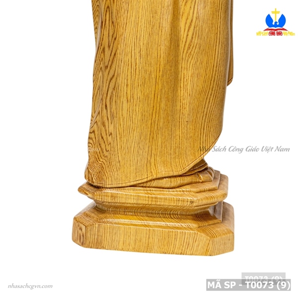Tượng Thánh Đaminh gỗ pơmu 50cm_thumbnail_1