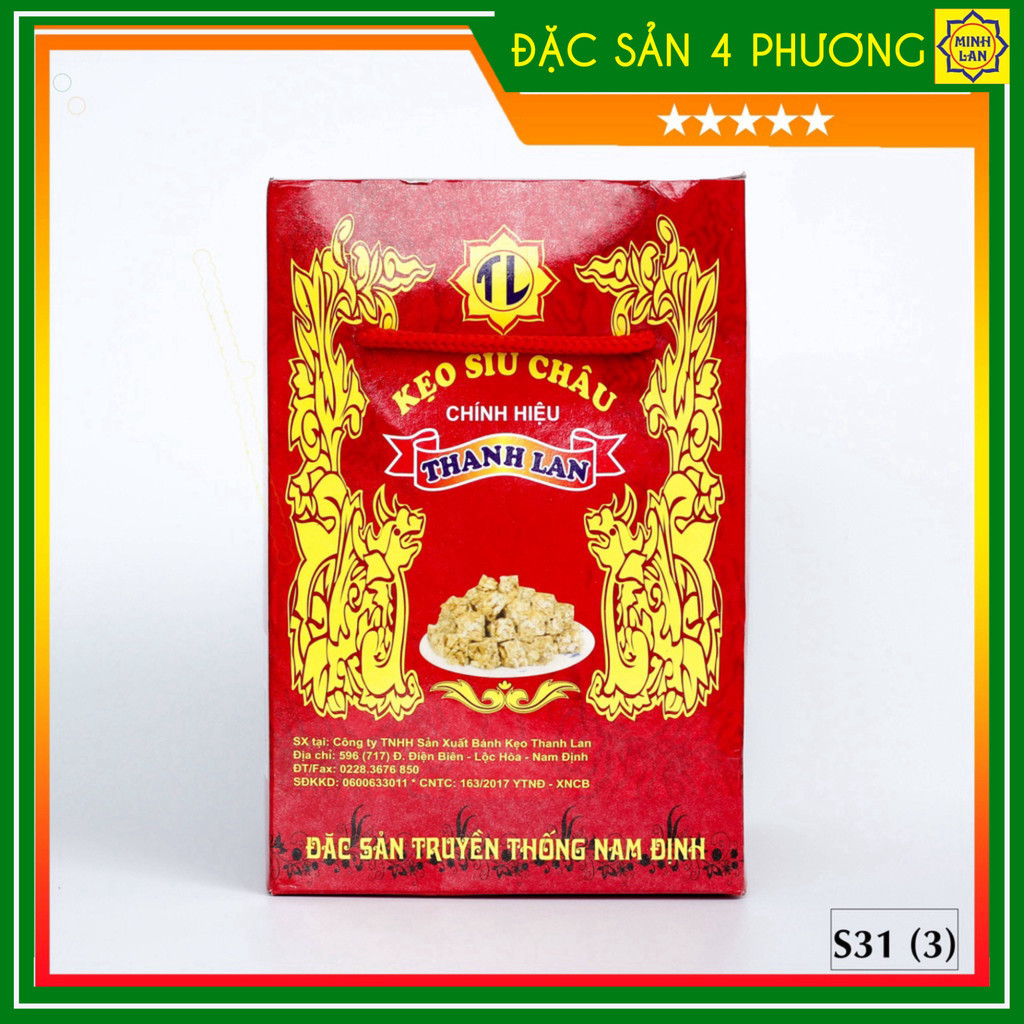Kẹo lạc loại đặc biệt, hộp có quai xách S31 (800g) - Kẹo Sìu Châu Thanh Lan chính hiệu - Đặc sản Nam Định_thumbnail_6