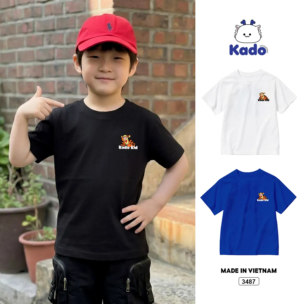 Áo thun kid unisex phong cách Hàn Quốc Kado 3487