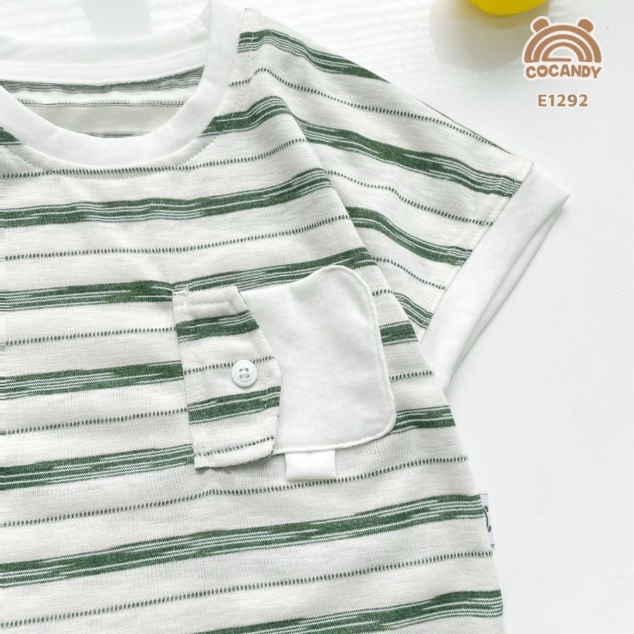 Áo cộc kẻ XANH LÁ phối túi hòm thư_thumbnail_3