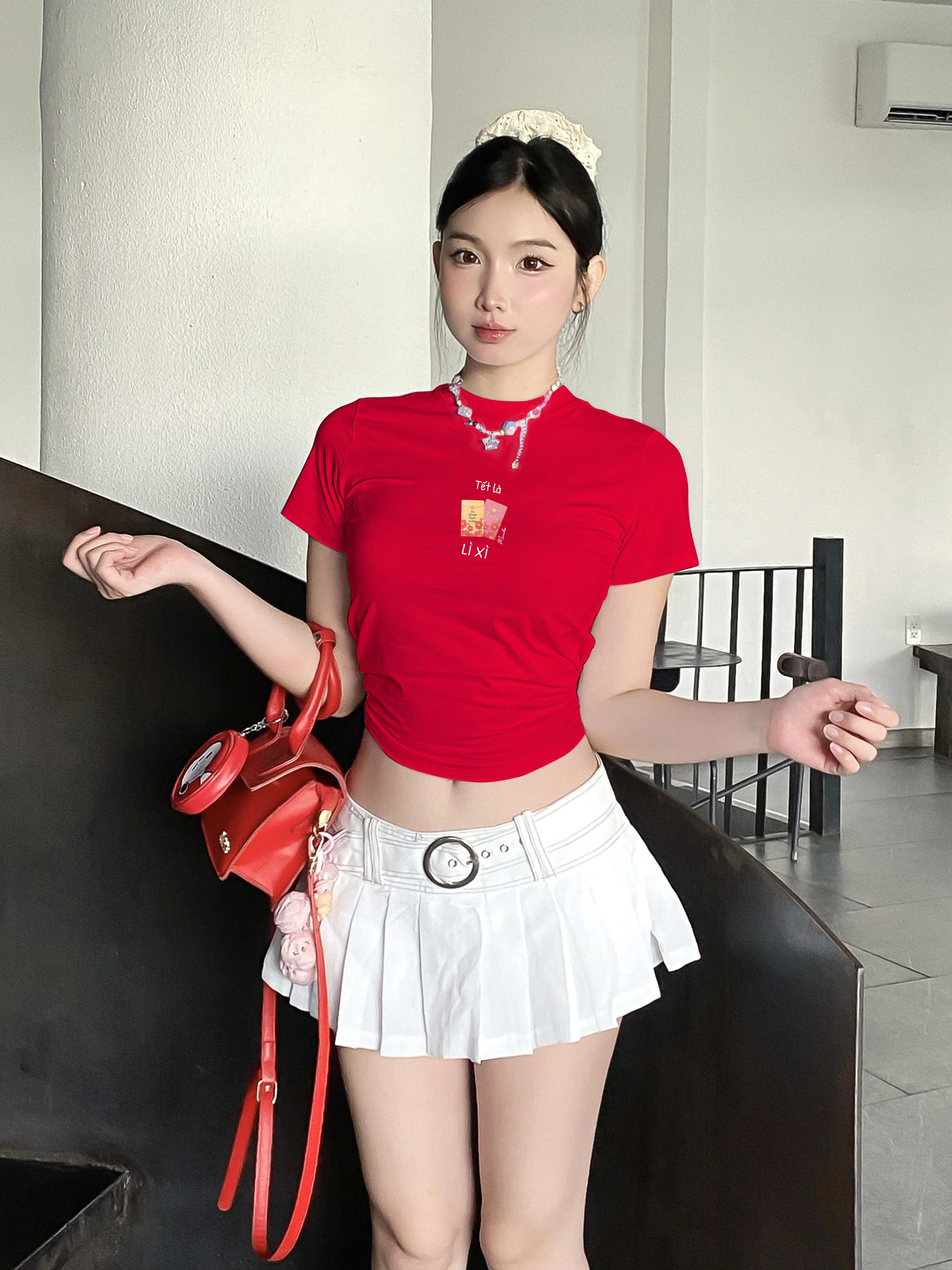 Áo baby tee tết cổ tròn chất vải cotton 4c co giãn thoáng mát 1849 Miucho in mix_thumbnail_2