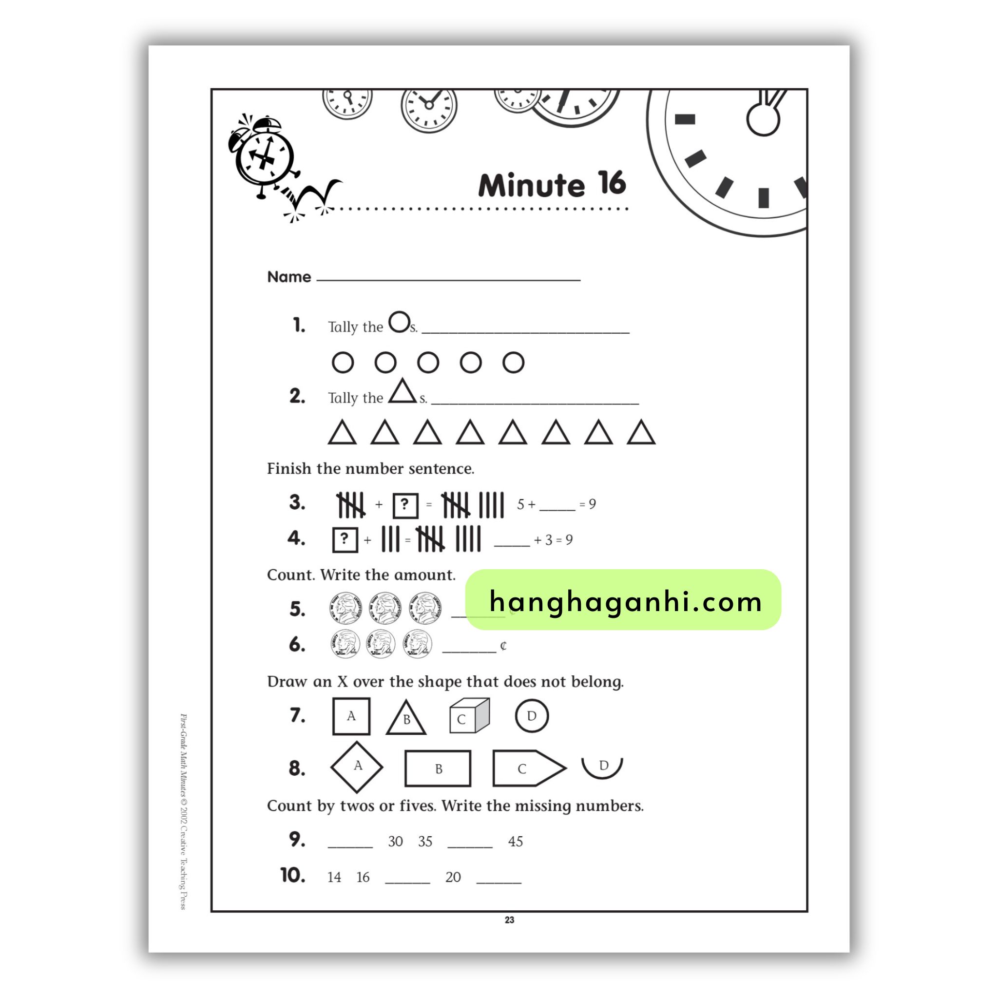 Math Minutes Grade 1- Sách Toán Tiếng Anh cho bé lớp 1_thumbnail_3