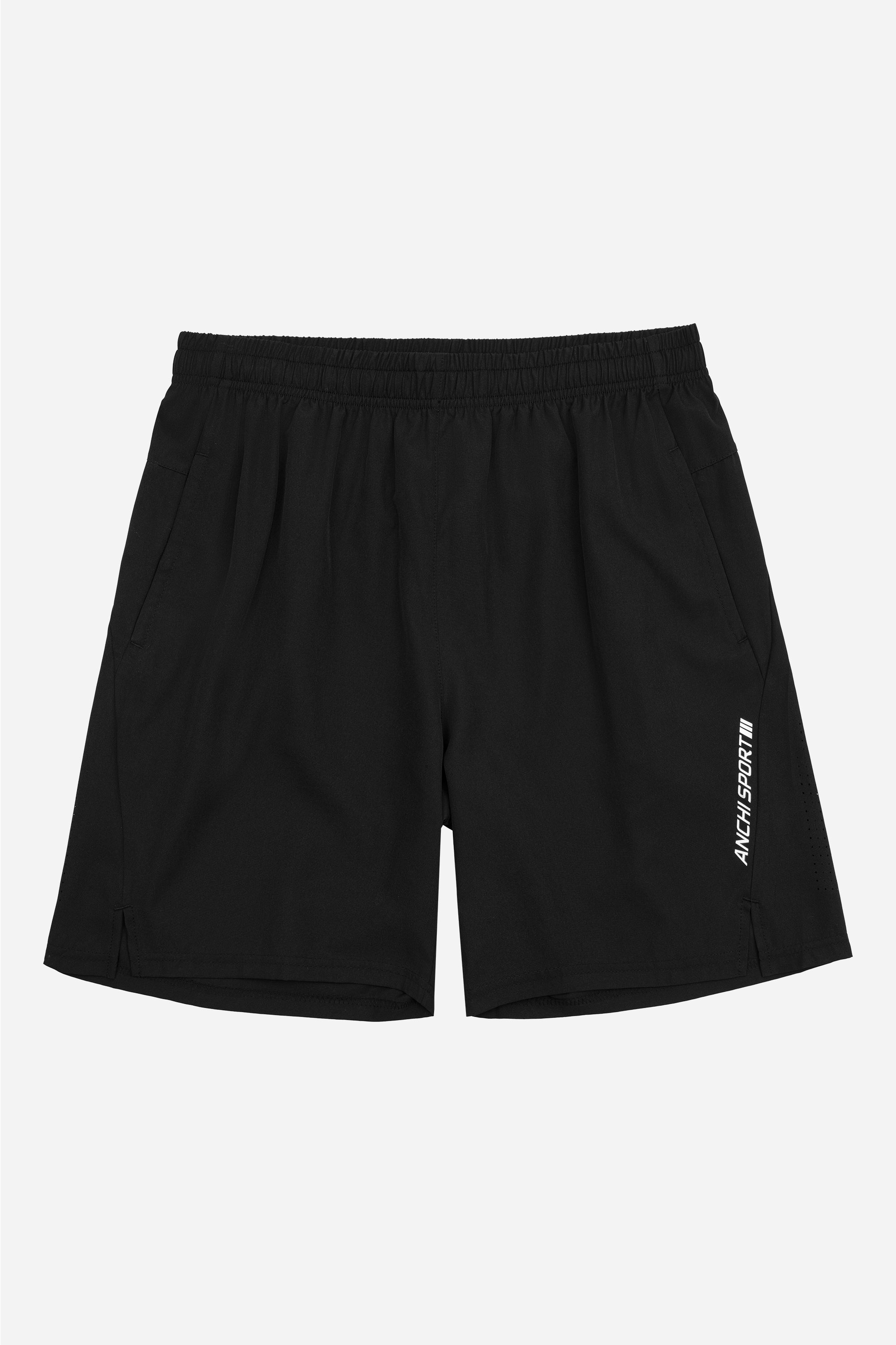 Quần Soọc Gió Thể Thao Laser Nam Trung Niên ANCHI Dáng Suông Dài Trên Gối Màu Đen