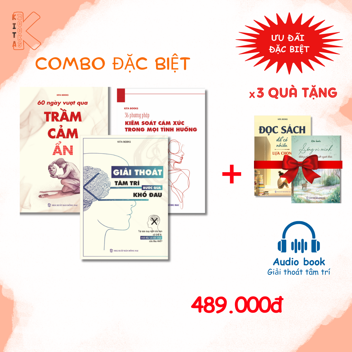 (COMBO ĐẶC BIỆT) TRỌN BỘ GIẢI TỎA CẢM XÚC 3 CUỐN + QUÀ