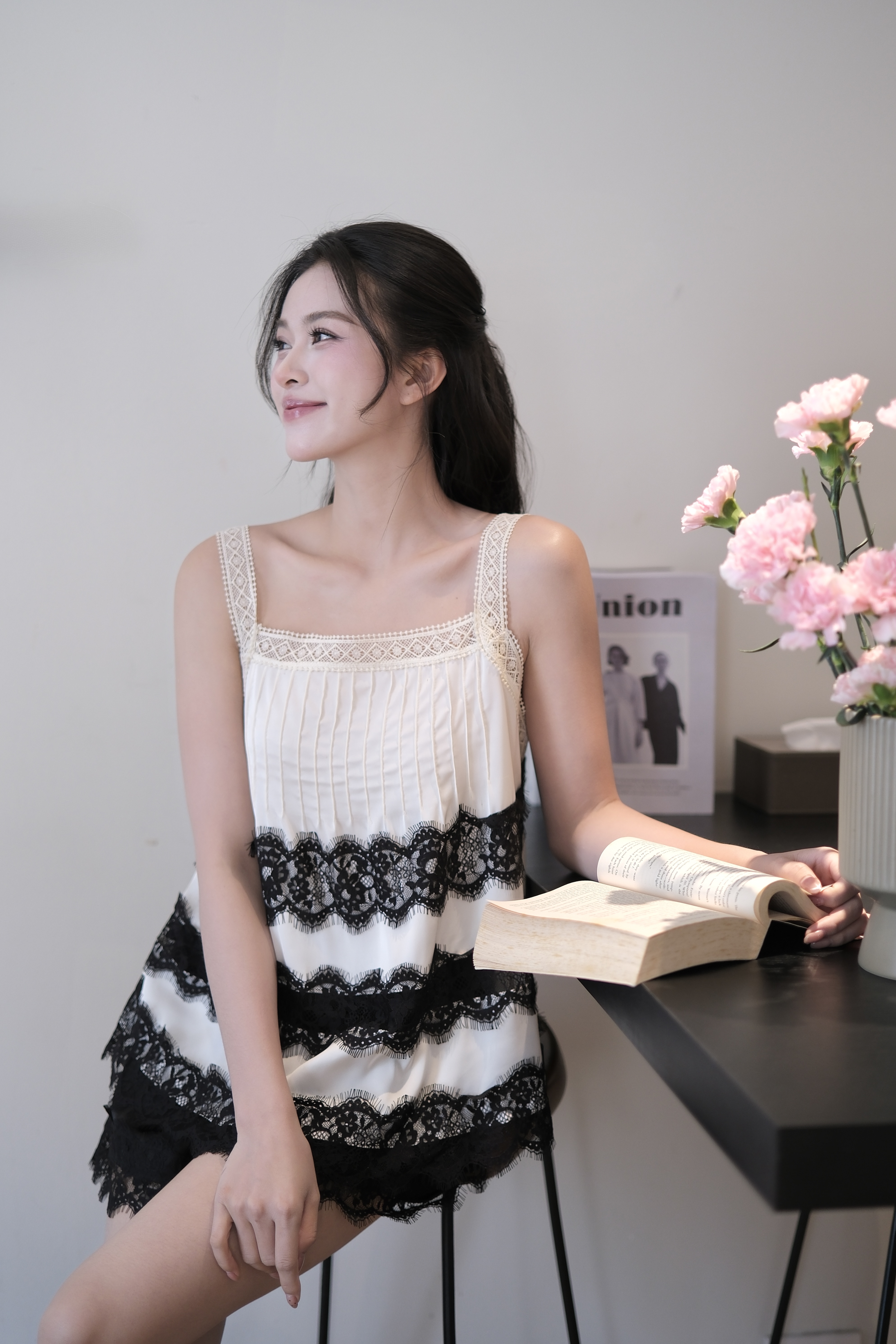 Bộ lụa áo 2 dây, quần cộc BN622_thumbnail_9