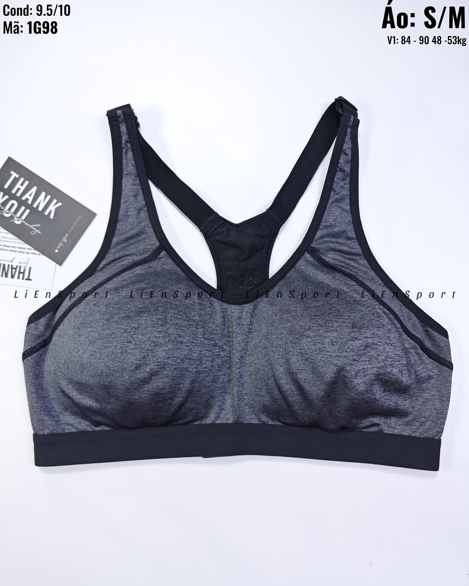 Áo bra thể thao lưng chữ X Nữ Size S M Xám đen Auth 2nd Co giãn 4 chiều Thấm hút mồ hôi Form ôm tôn dáng Phù hợp tập gym yoga chạy bộ Mã:1G98
