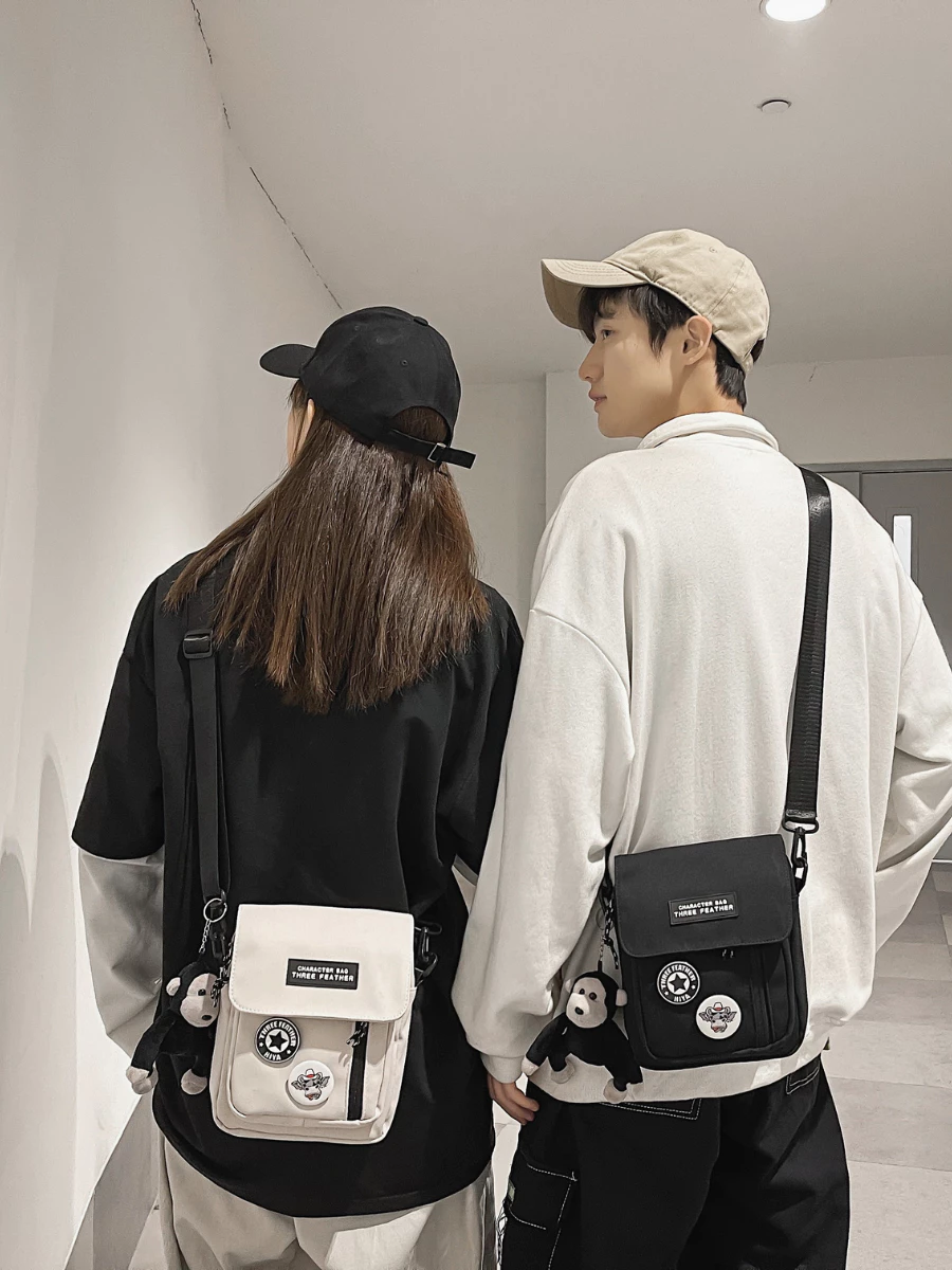 Túi đeo chéo nam nữ mini nhỏ gọn vải canvas thời trang Hàn Quốc_thumbnail_1