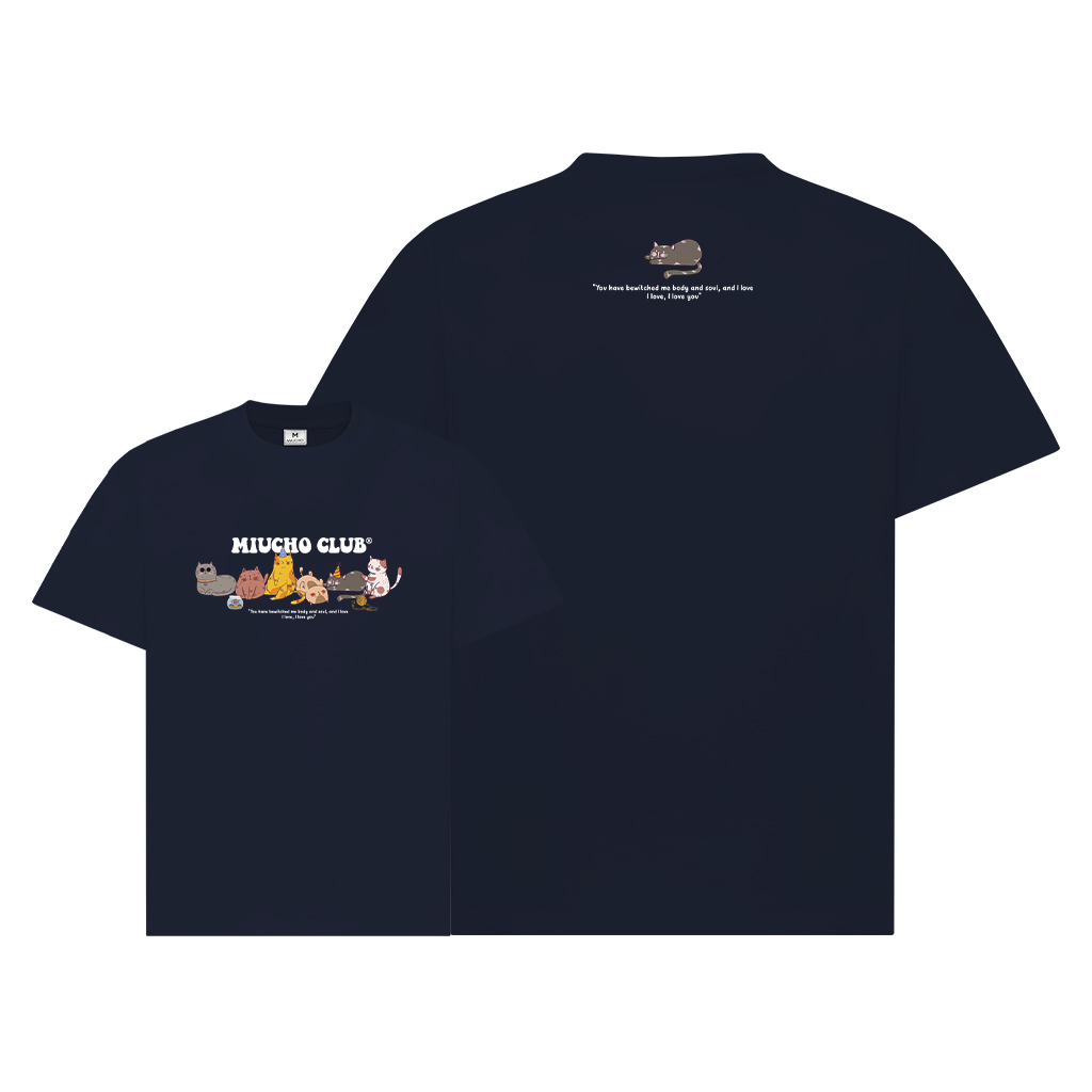 Áo phông đôi nam nữ form rộng 1953 Miucho Club cổ tròn vải cotton 2c 250gsm dày dặn in mix_thumbnail_15