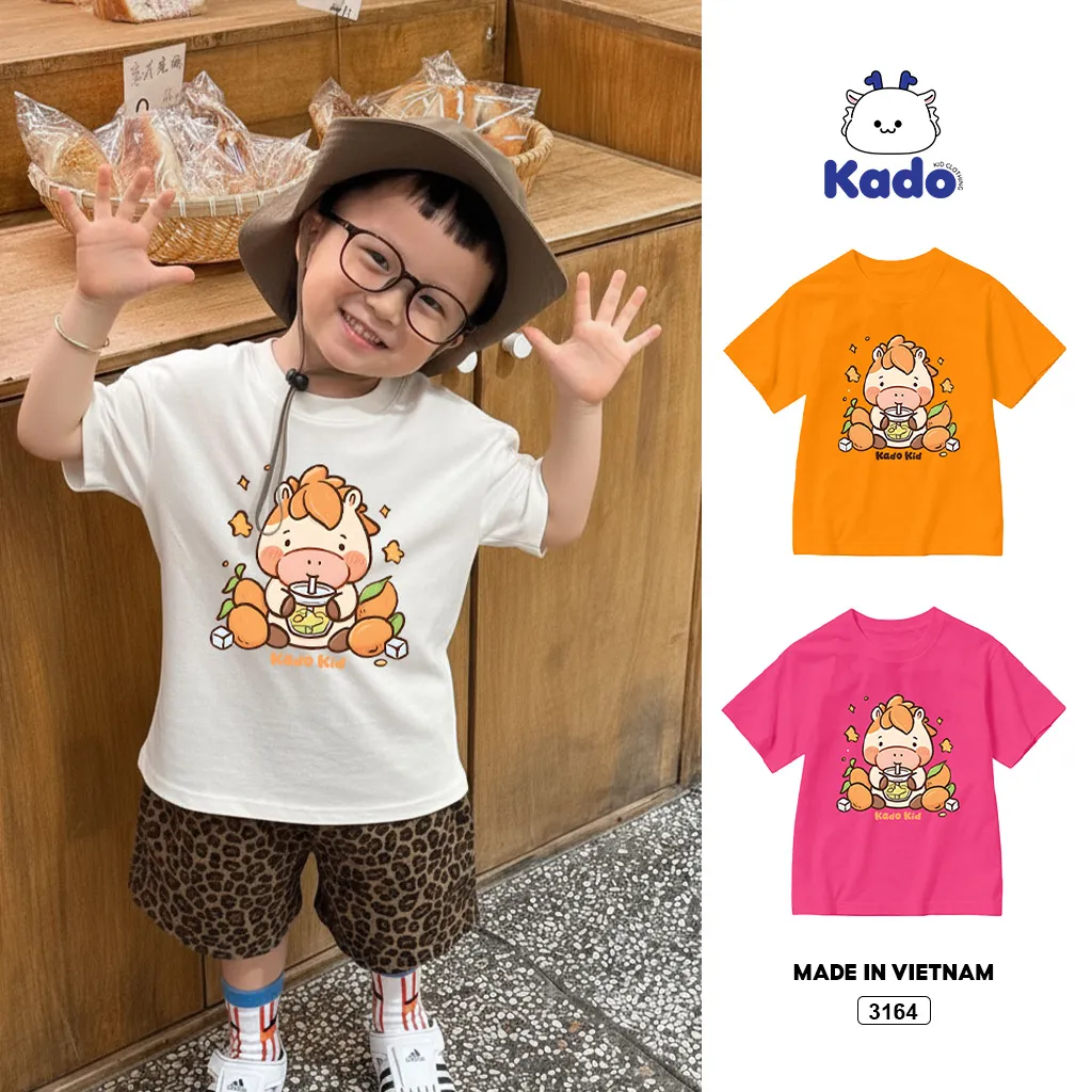 Áo thun bé trai bé gái 12 con giáp tuổi Ngọ Kado 3164