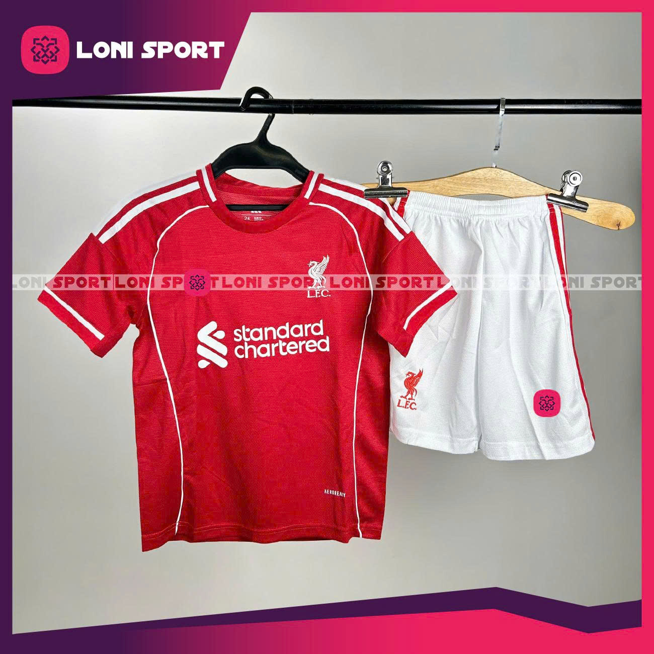 Bộ Kid Liverpool sân nhà đỏ 25/26