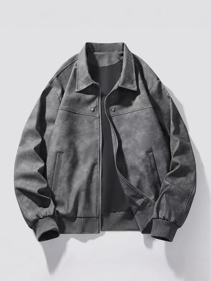 Áo khoác dáng bomber chất liệu da PU_thumbnail_2