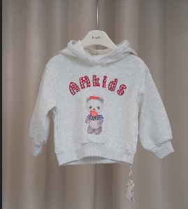 (G192) Áo giữ nỉ liền mũ họa  tiết gấu AH