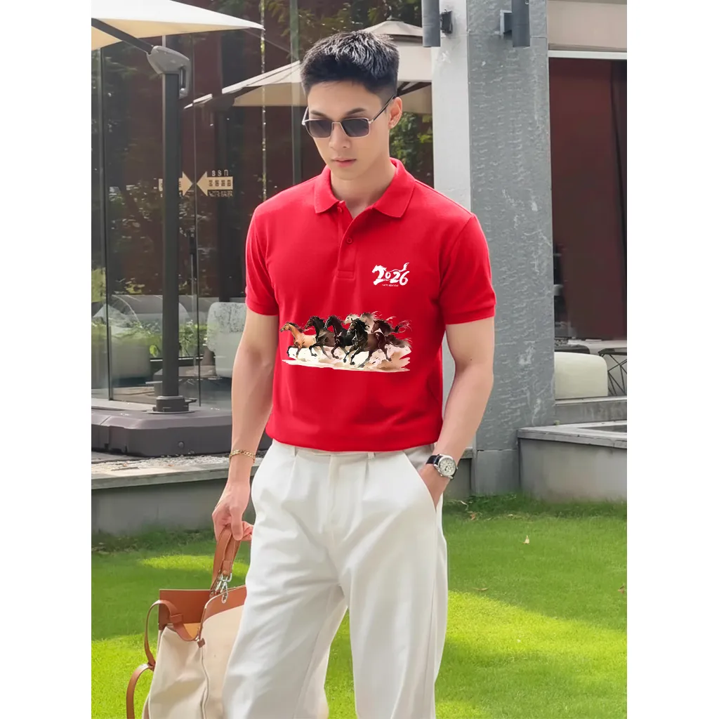 Áo polo Tết Bính Ngọ Miucho Iconic vải poly cá sấu thoáng mát cổ trụ form vừa in mix 2992_thumbnail_3