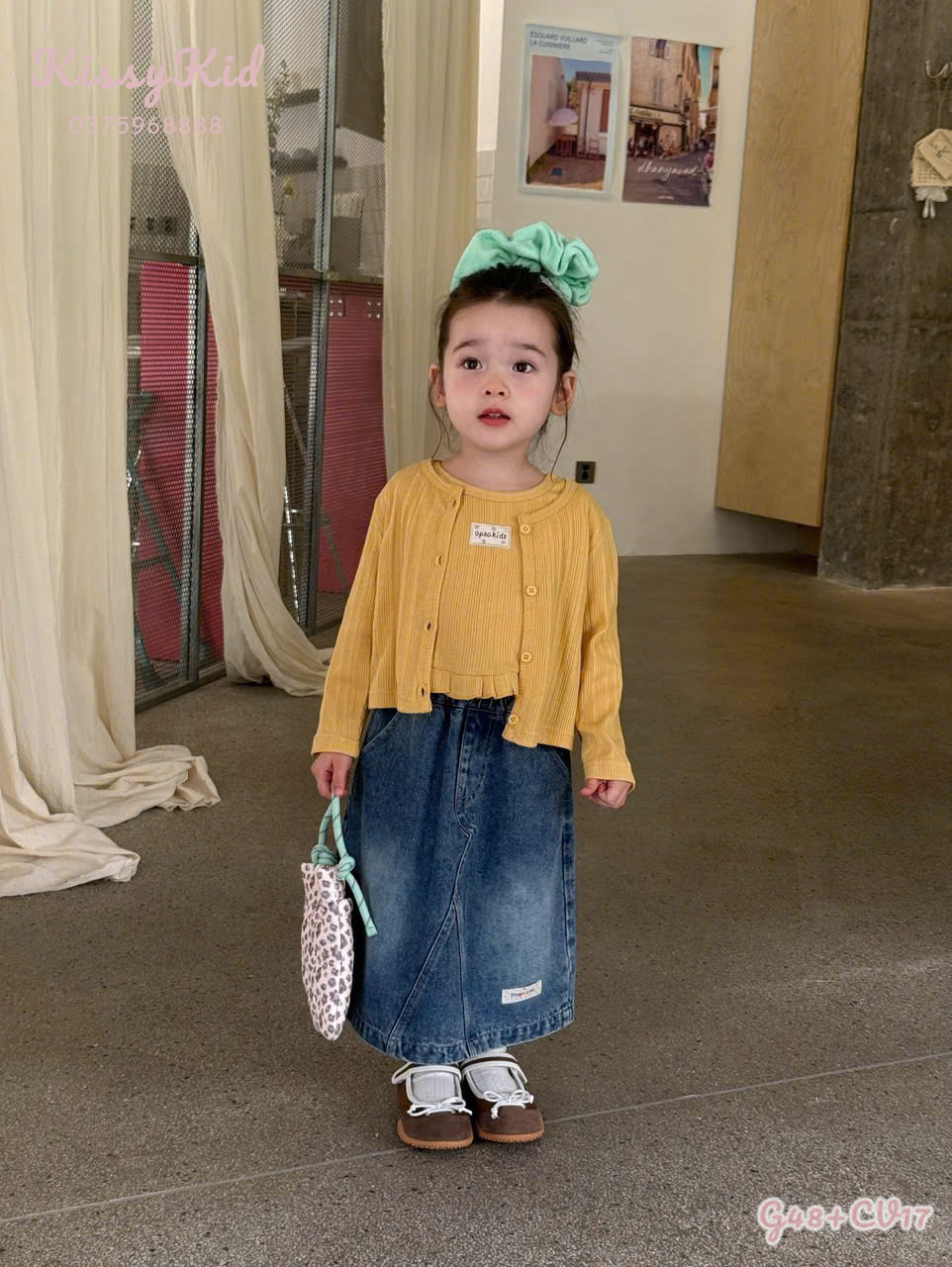 (CV17) Chân váy bò dáng dài Opao_thumbnail_0