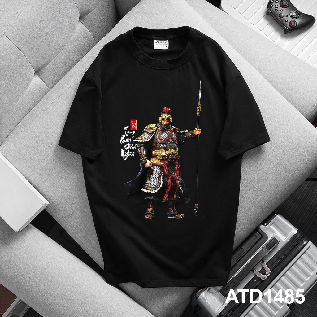 Áo phông nam tam quốc diễn nghĩa nhiều màu nhiều màu ATD1485 Miucho Iconic vải cotton in artwork_thumbnail_3