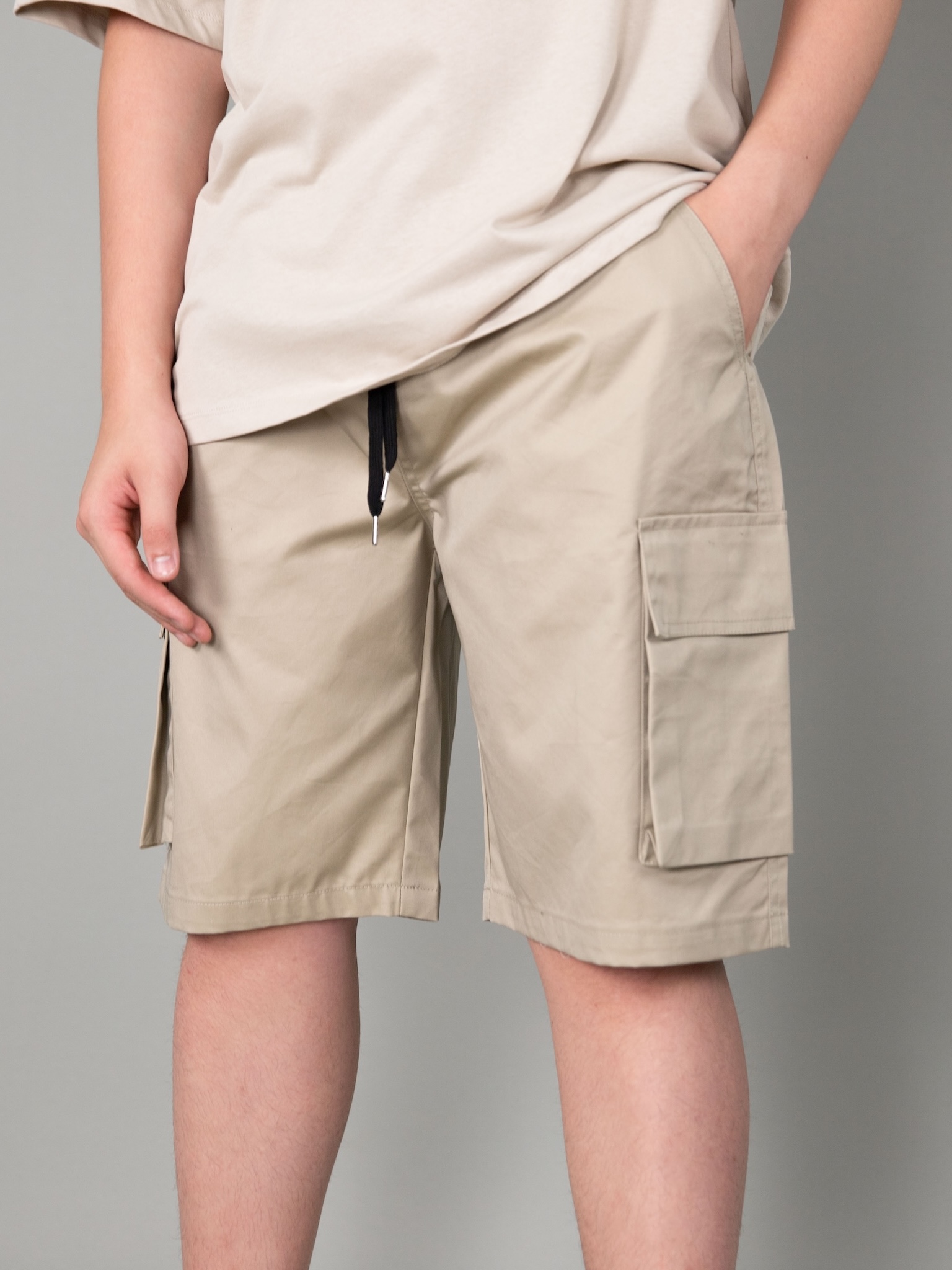 Quần short kaki màu be túi hộp_thumbnail_3