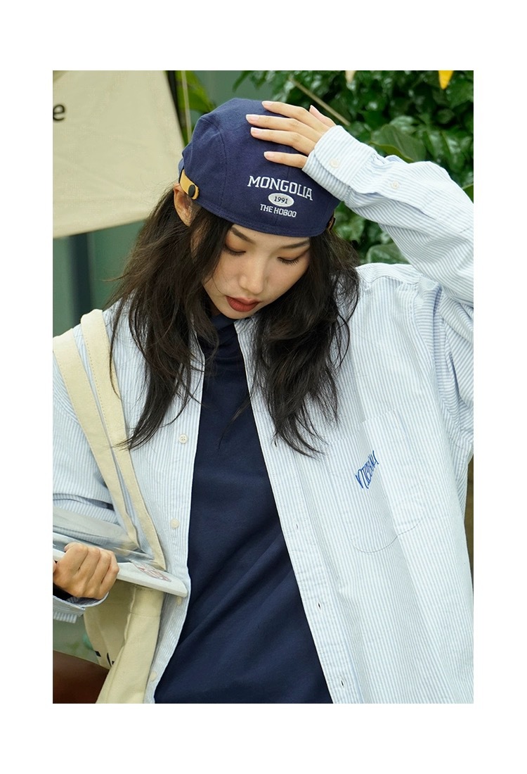 Mũ Beret Mongolia vải Cotton Kaki HZ2433_thumbnail_5