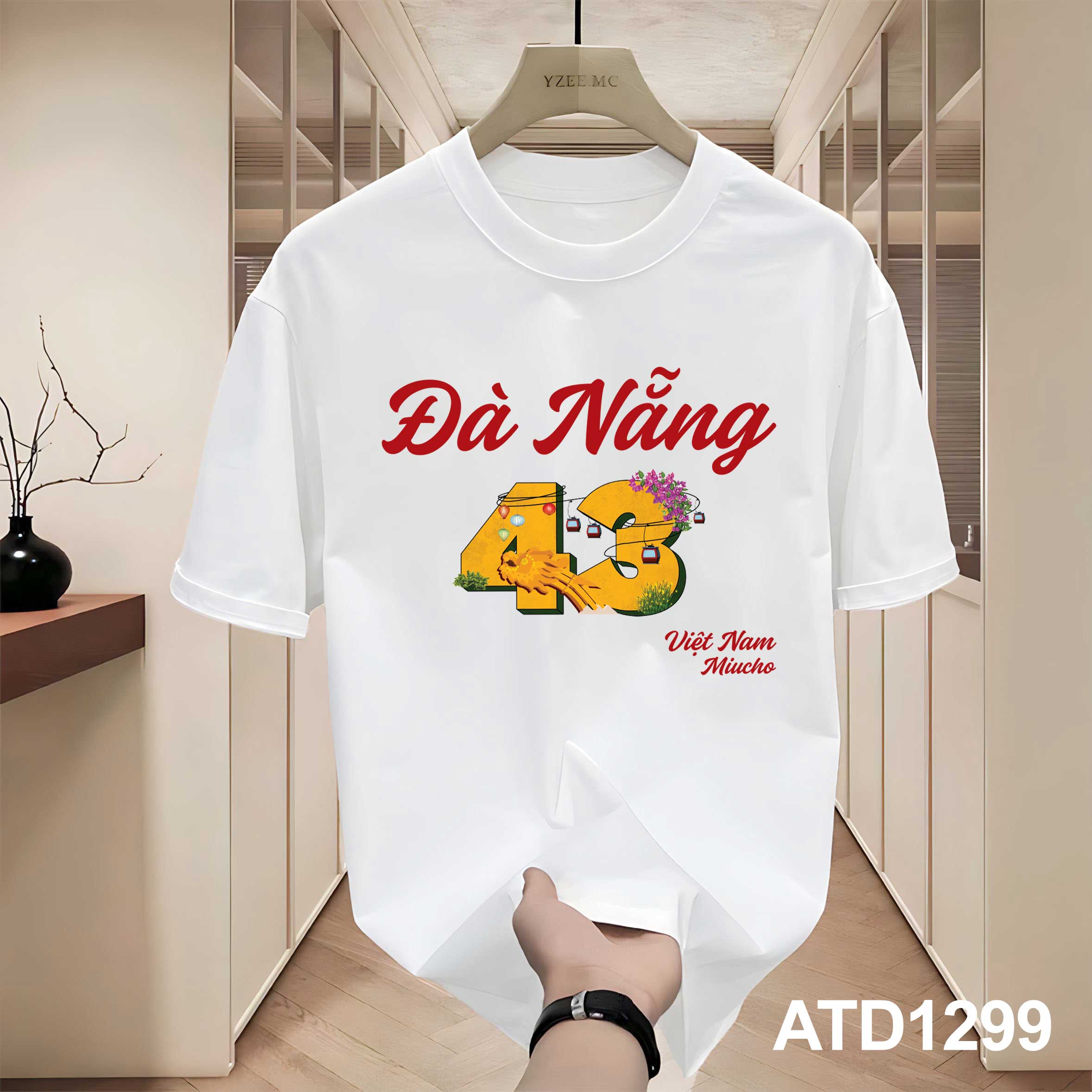 Áo thun nam du lịch Đà Nẵng ATD1299 Miucho Iconic vải cotton thoáng mát in mix_thumbnail_11
