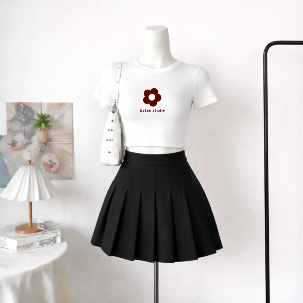 Áo croptop nữ hình bông hoa wetee studio dáng ôm chất thun cotton local brand WETEE - WC1155_thumbnail_3