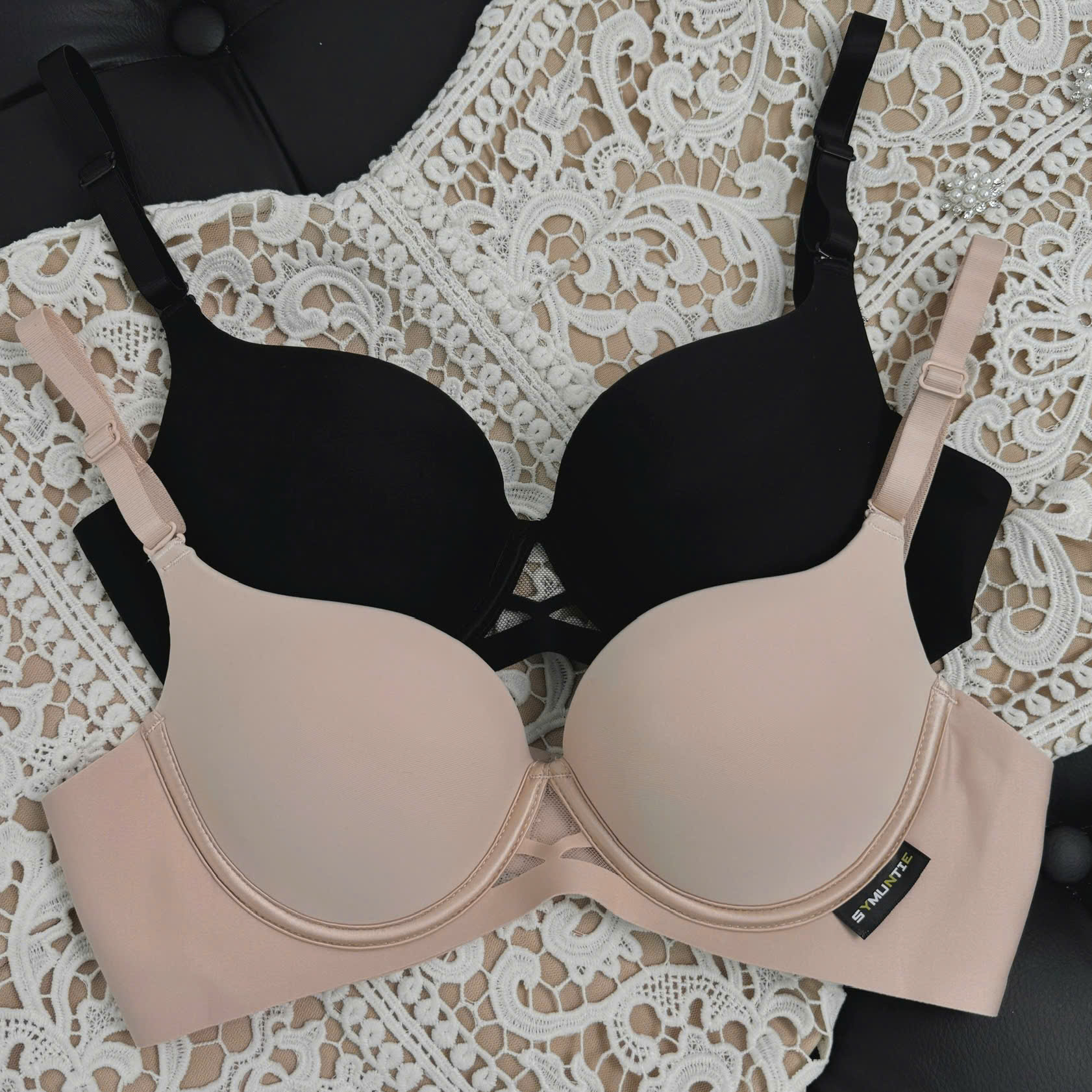 [Mã B59] Áo Lót Nữ Su Lụa Mút 2cm Ôm Vòng 1 Gọng Mềm Mại Co Giãn_thumbnail_3