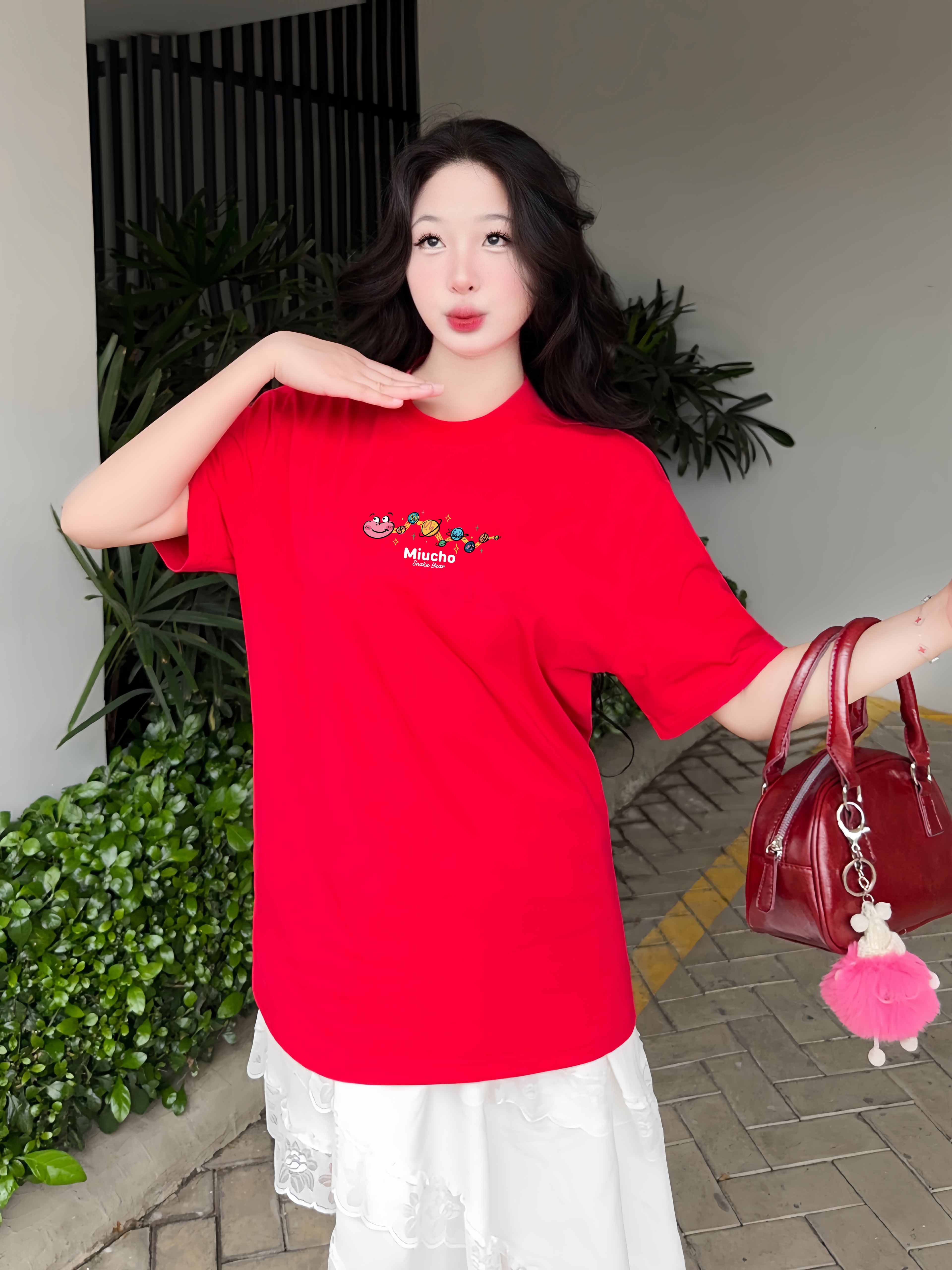 Áo thun tết local brand form rộng chất vải cotton 4c co giãn thoáng mát 1835 Miucho in mix_thumbnail_2