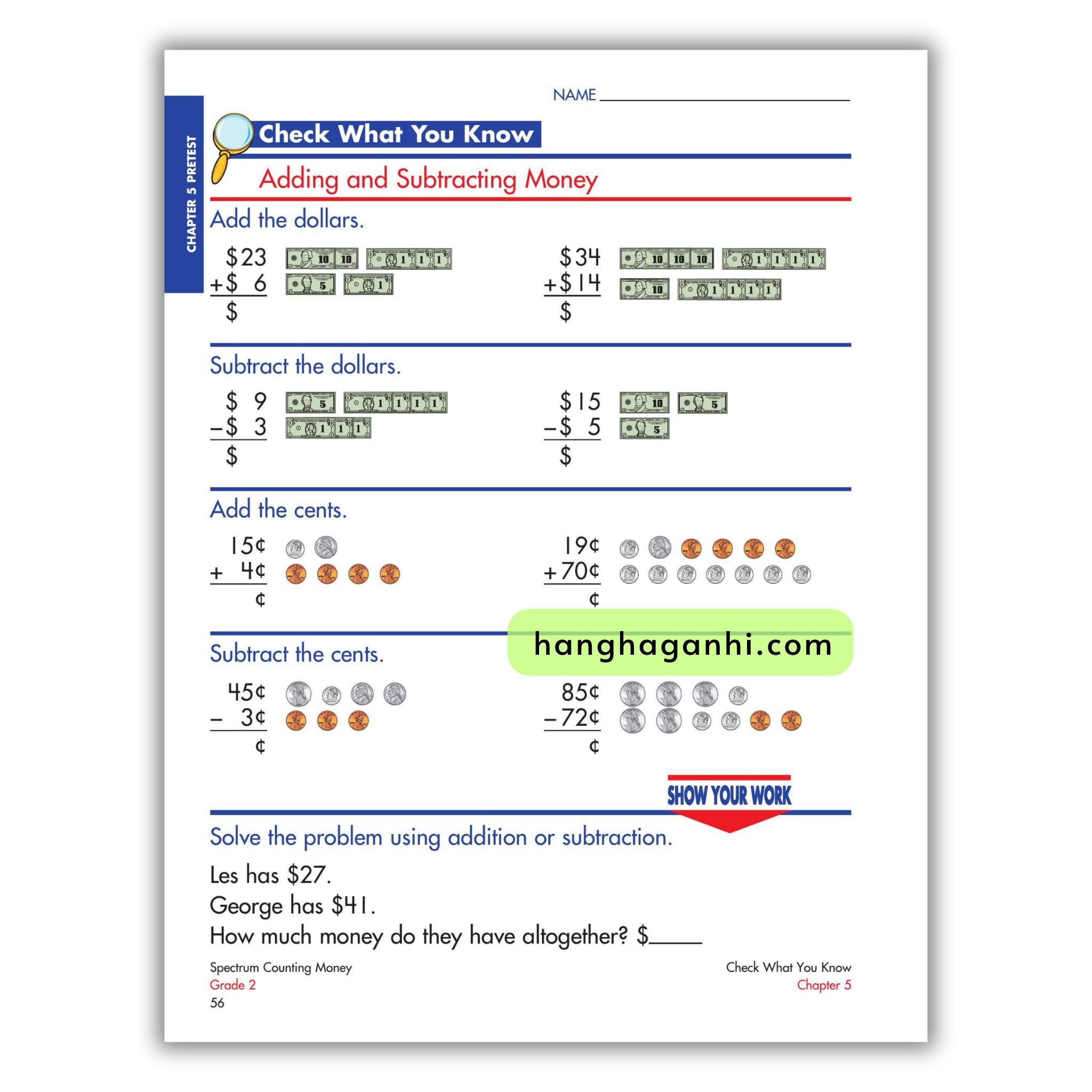 Sách Spectrum Counting Money Workbook Grade 2_thumbnail_2