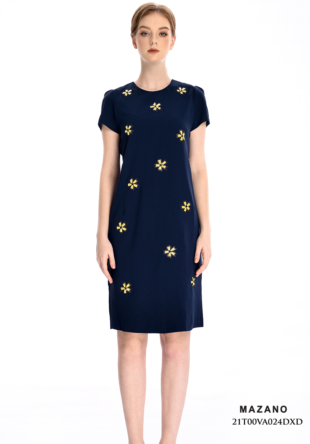 Đầm xanh than thêu hoa cách điệu_thumbnail_0