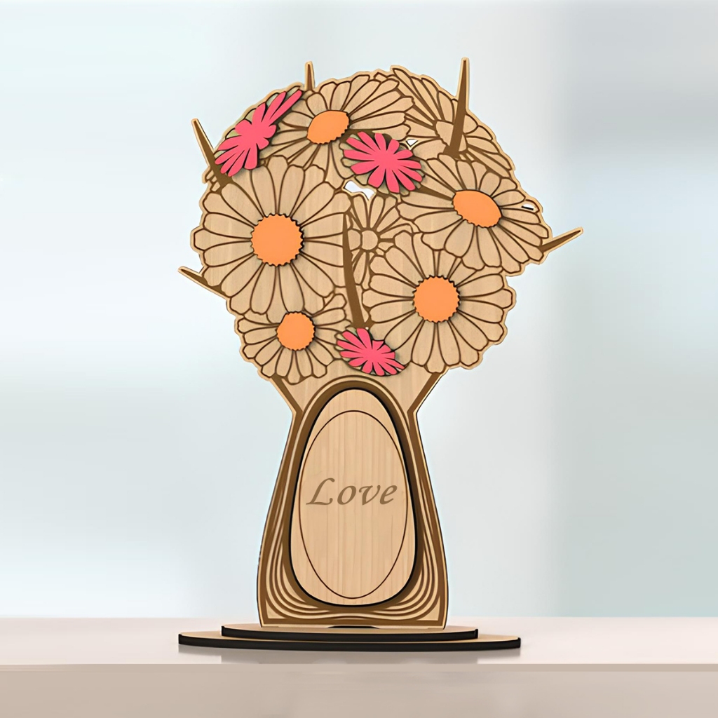 Hoa Bất Tử - Lọ hoa bằng gỗ trang trí, để bàn học, bàn làm việc. Lọ hoa không bao giờ héo_thumbnail_12