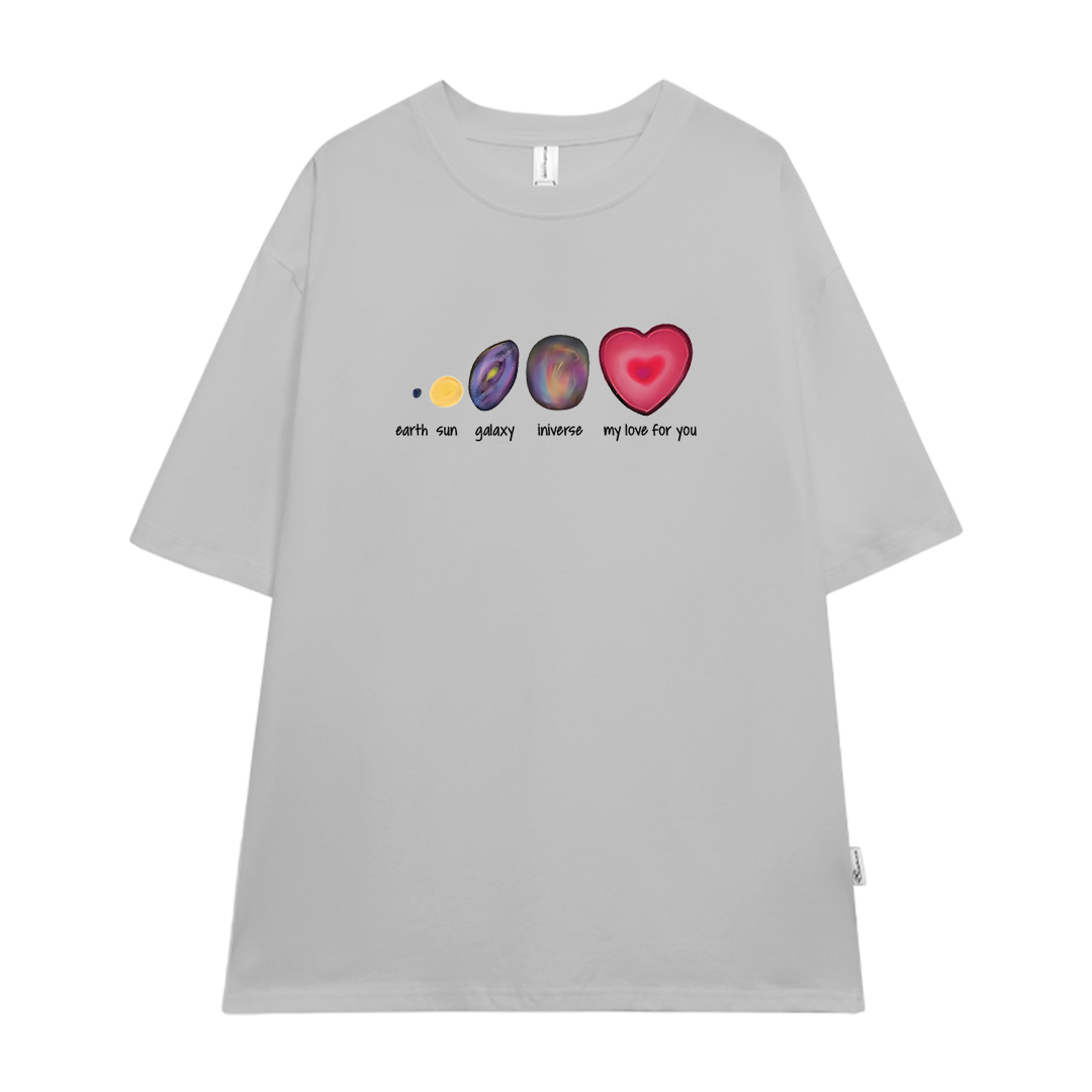 Áo thun cặp nam nữ form rộng 1958 Miucho vải 4c cotton 220gsm thoáng mát cổ tròn in mix_thumbnail_7