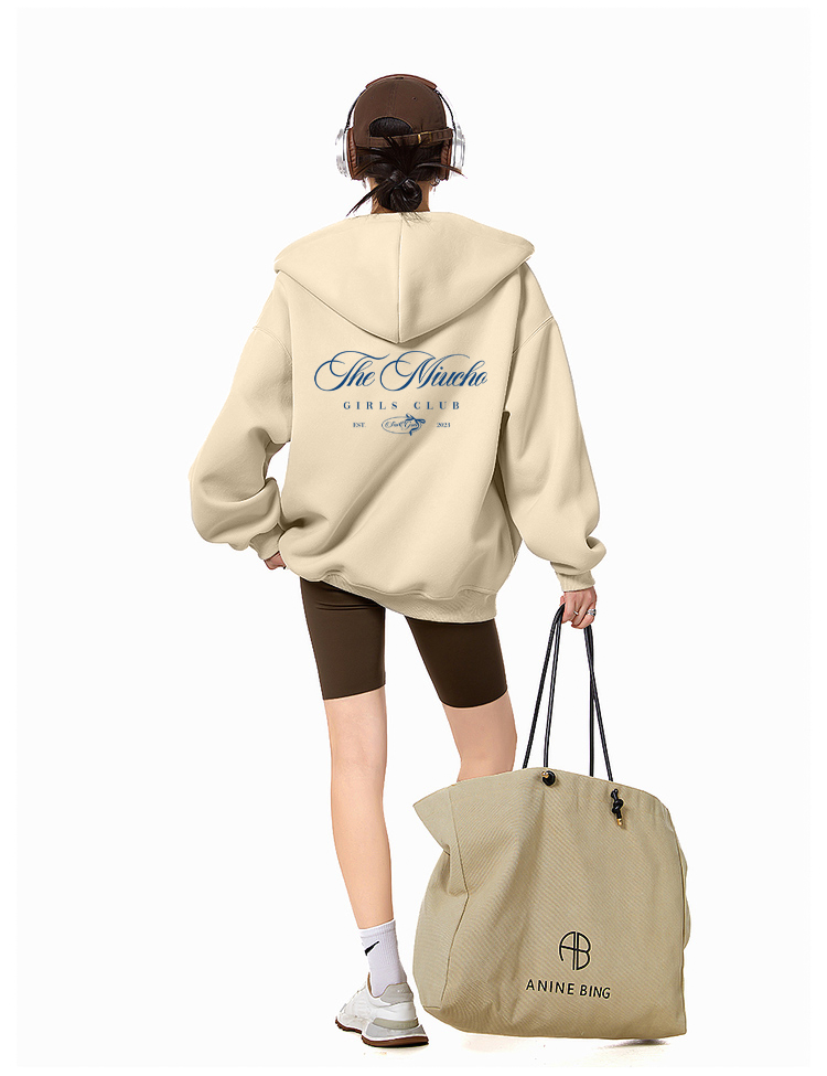 Áo hoodie zip local brand form rộng vải nỉ chân cua HZD1641 Miucho in typography_thumbnail_6