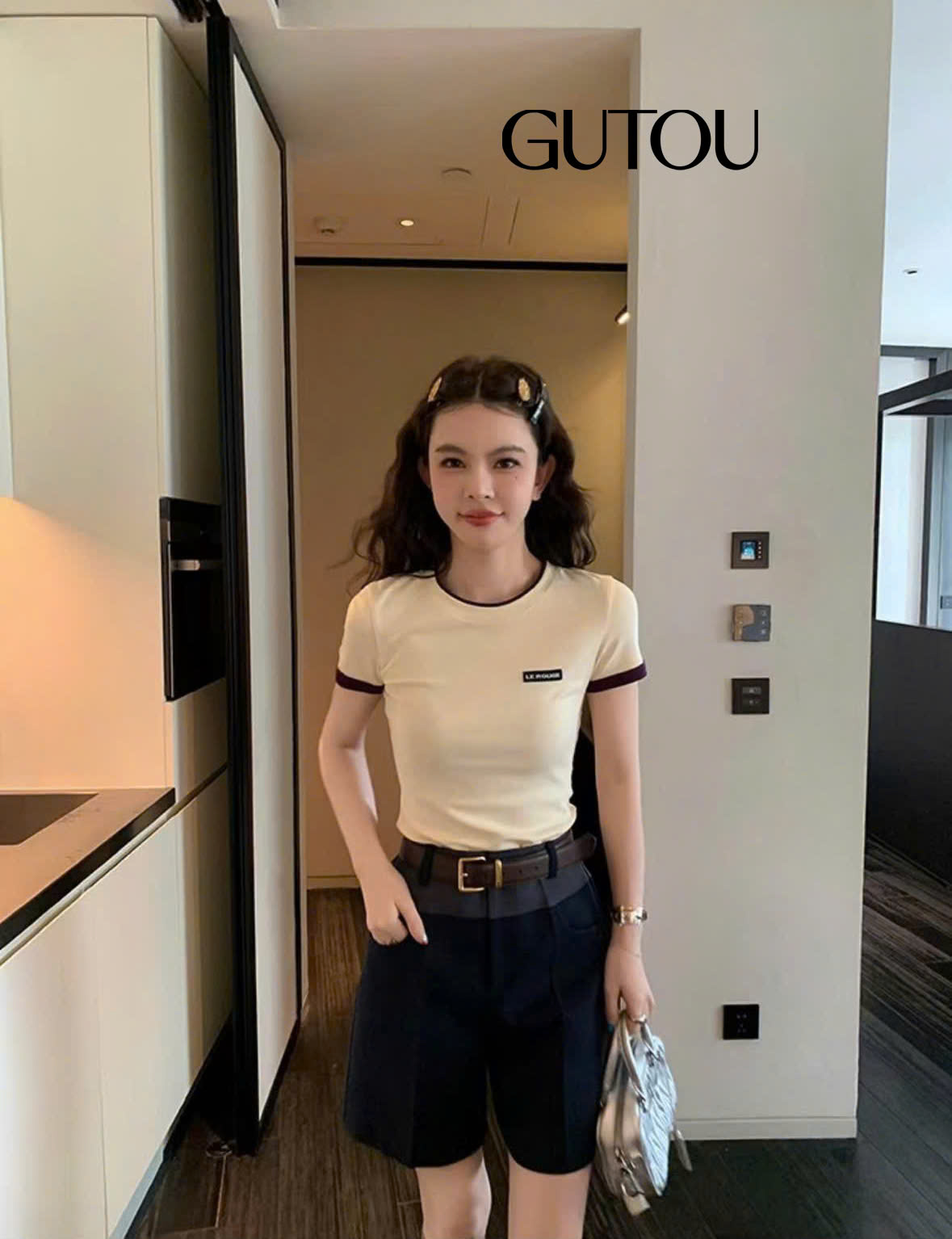 [GUTOU] Áo Thun Tay Ngắn Viền Màu_thumbnail_4