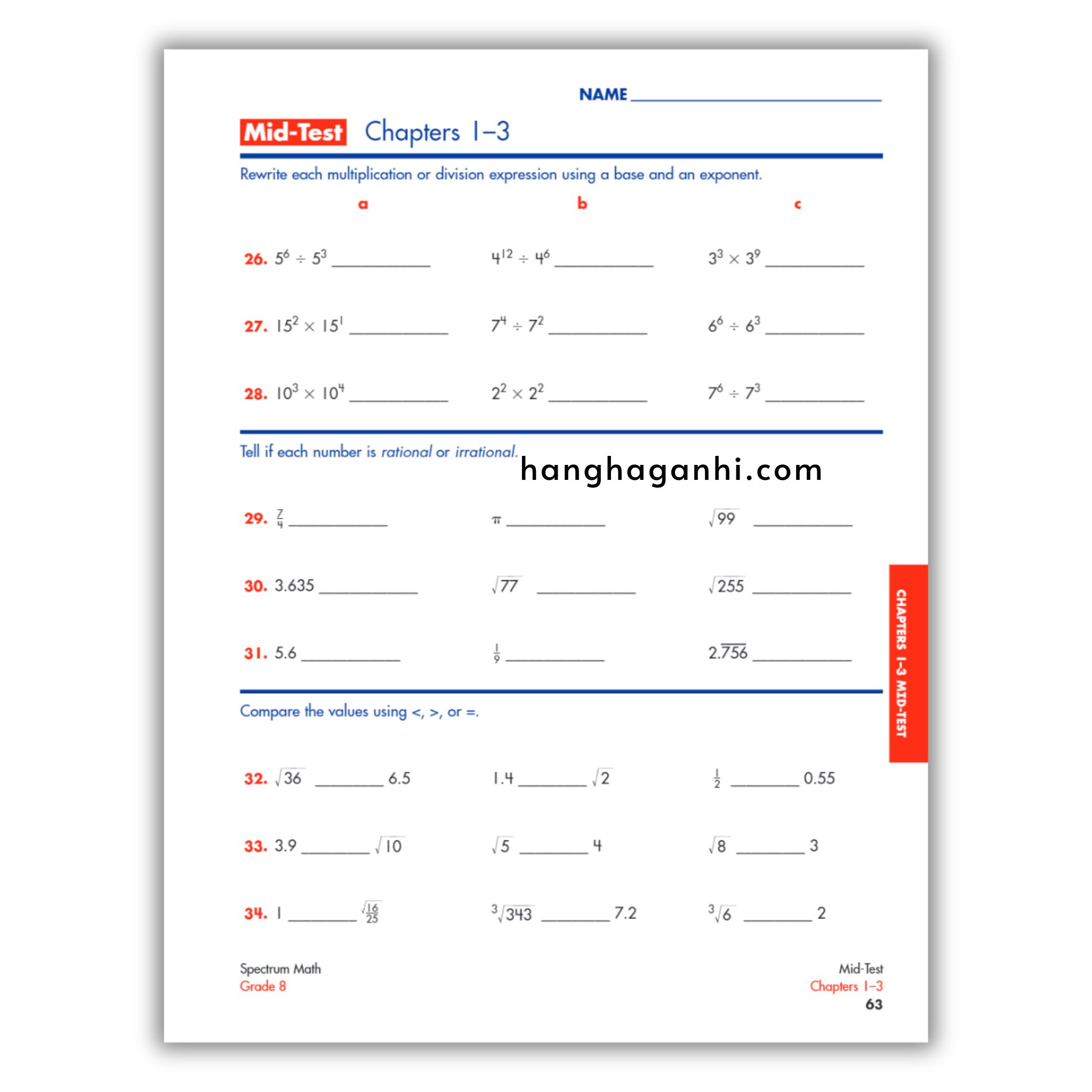 Spectrum Math Workbook Grade 8- Sách Toán Tiếng Anh cho bé lớp 8_thumbnail_12