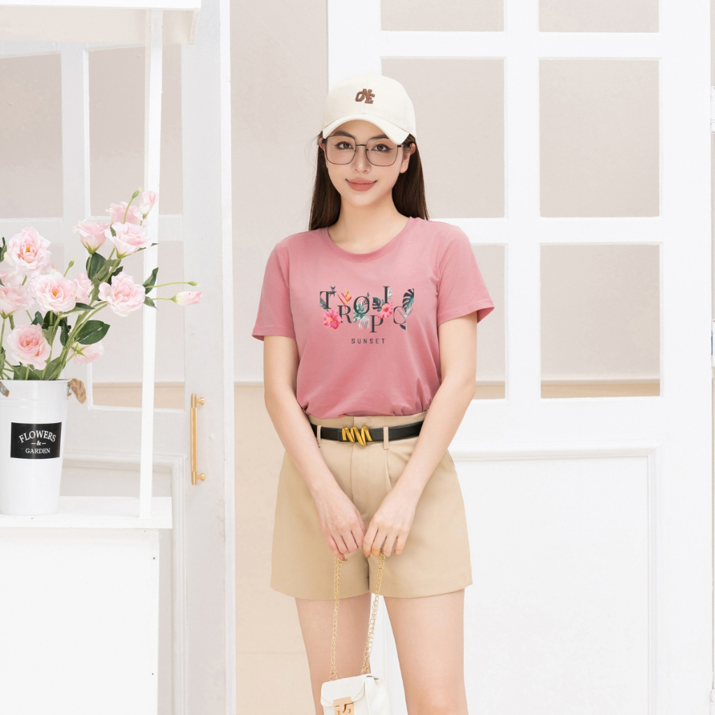 [Form Vừa] Áo phông nữ LOZA hình TROPIC dáng suông vừa chất thun cotton 4 chiều - VT7379_thumbnail_0