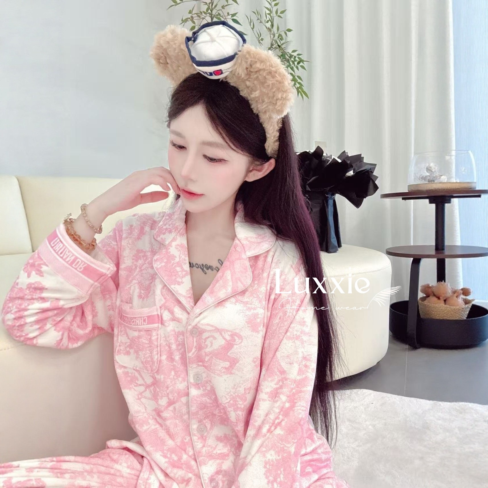 NHUNG39 Bộ ngủ nhung nỉ DR_thumbnail_2