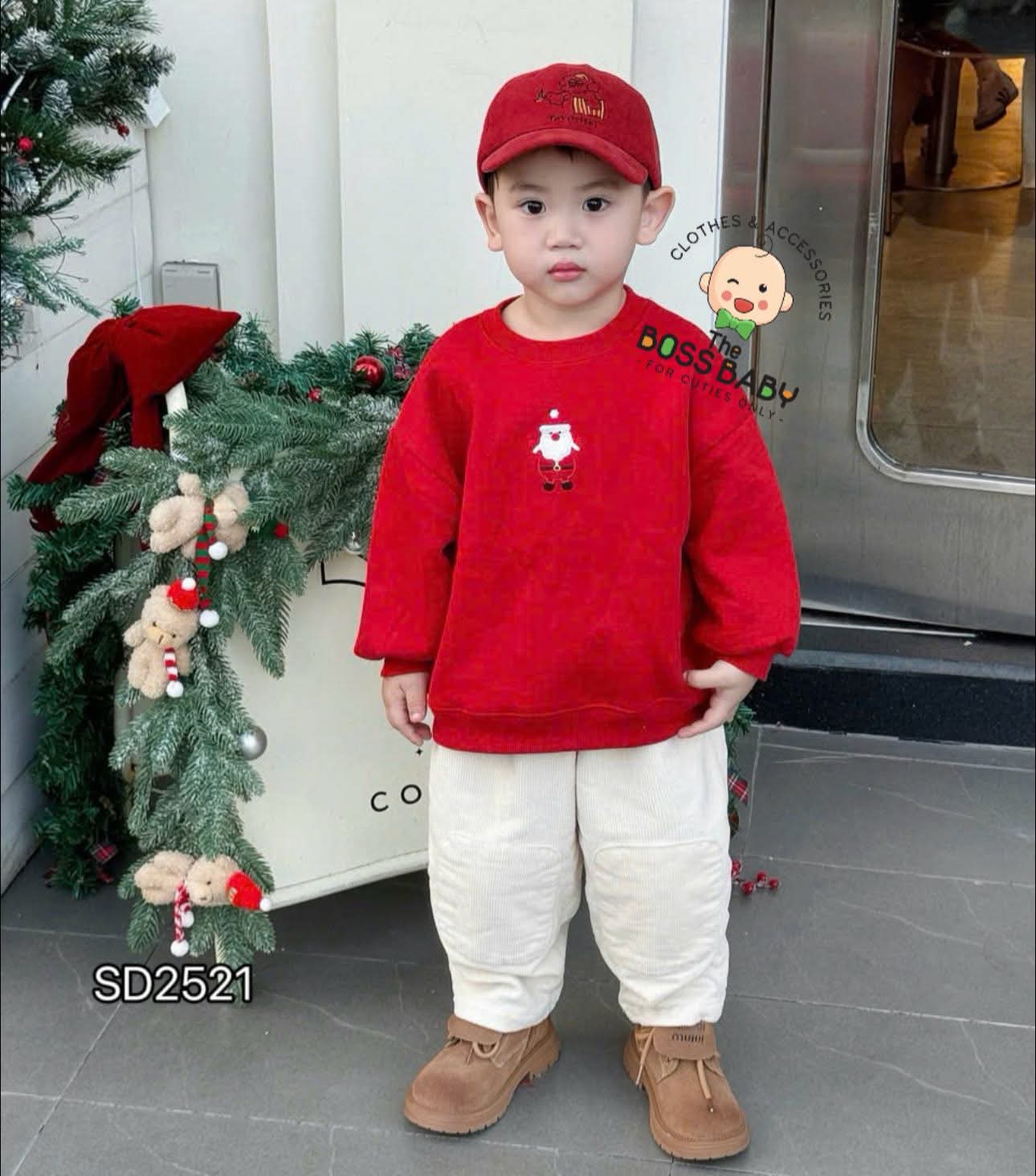 Set bộ nhung tăm đỏ be thêu NOEL_thumbnail_2